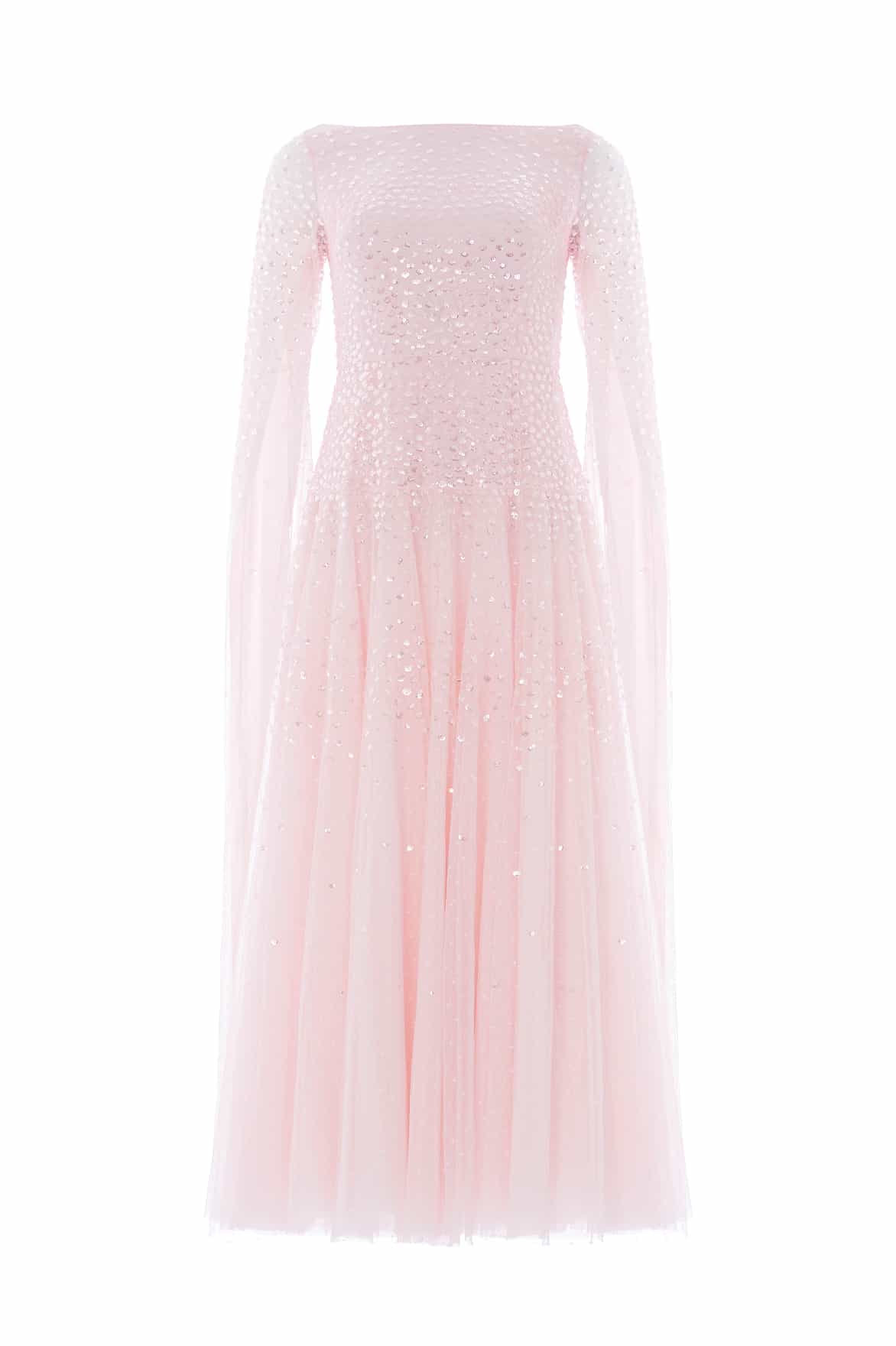 Needle & Thread Sunrise Sequin Gown suknia różowa cekiny
