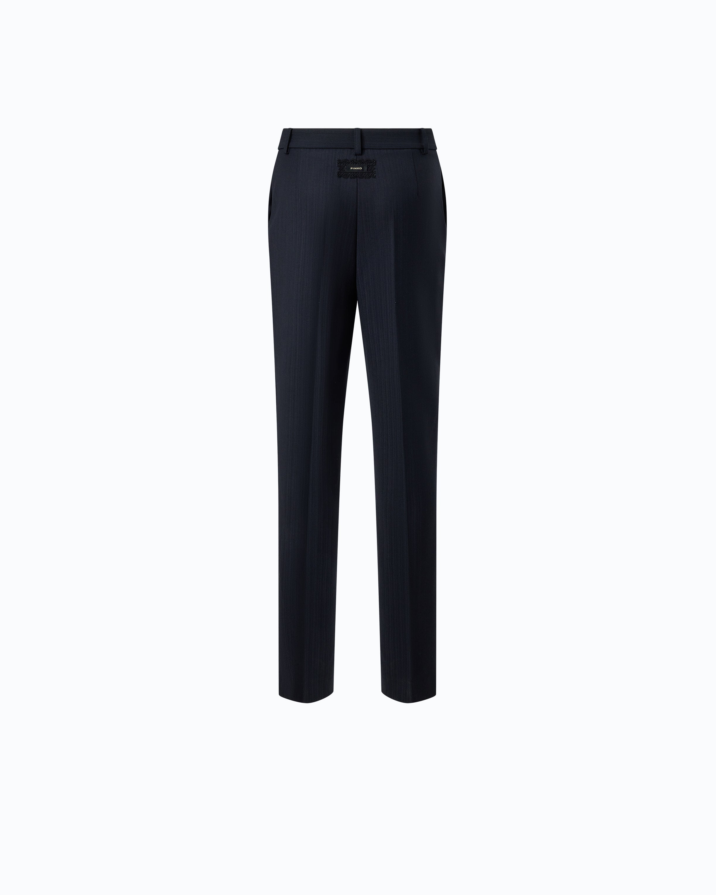 Pinko Pleione Pants spodnie cygaretki niebieskie