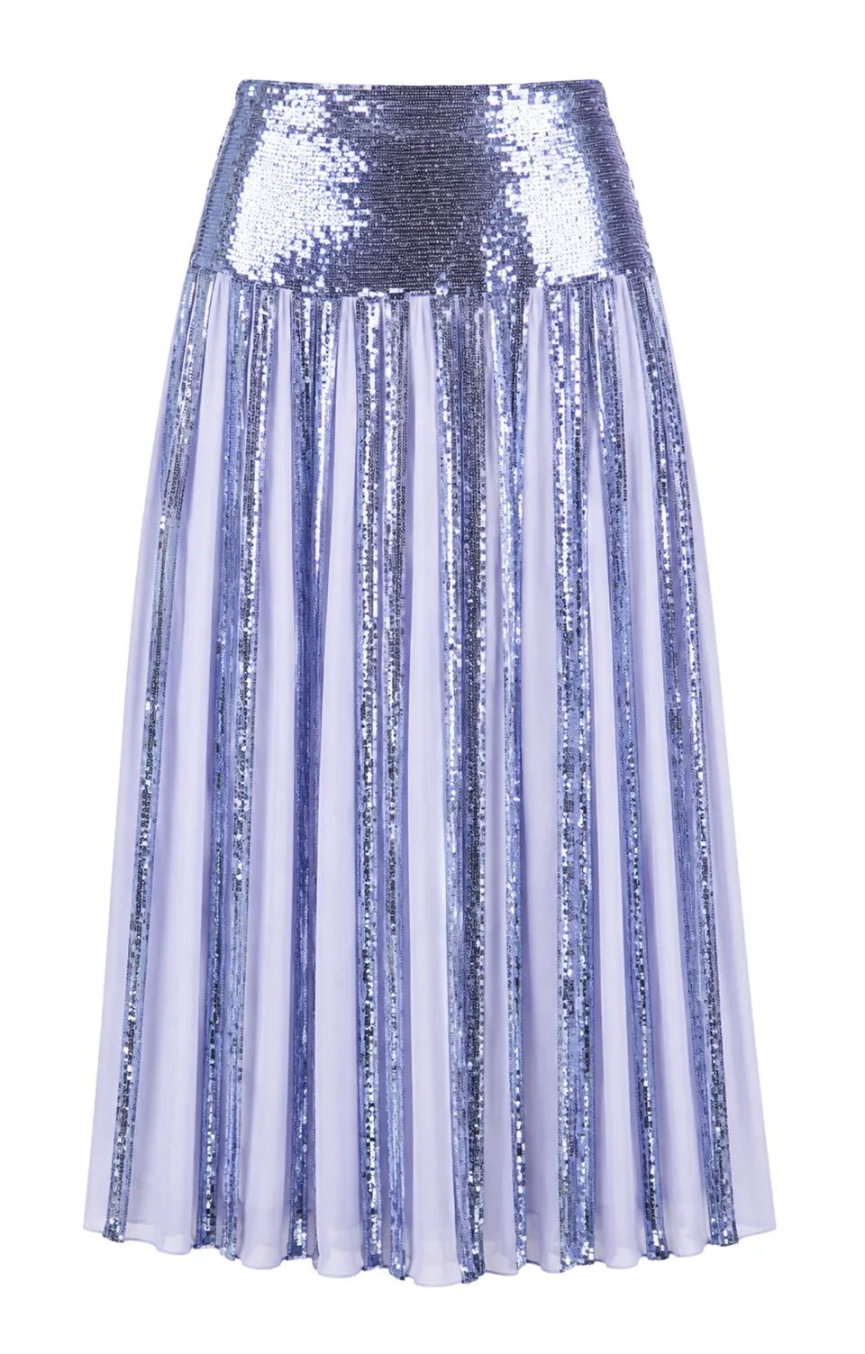 Temperley London Filigree spódnica cekinowa lawendowa