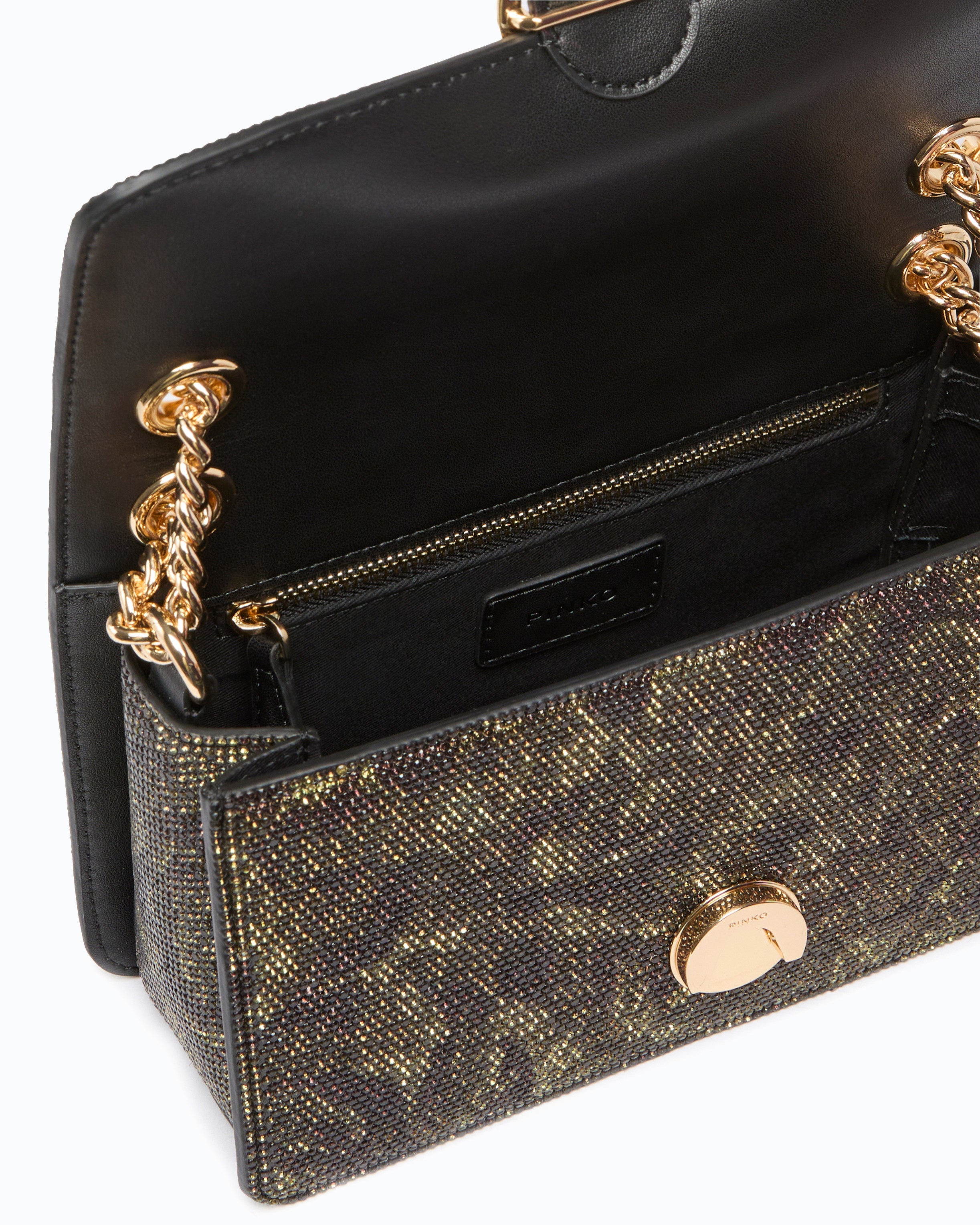 Pinko Mini Love Bag One Light torebka moro kryształki