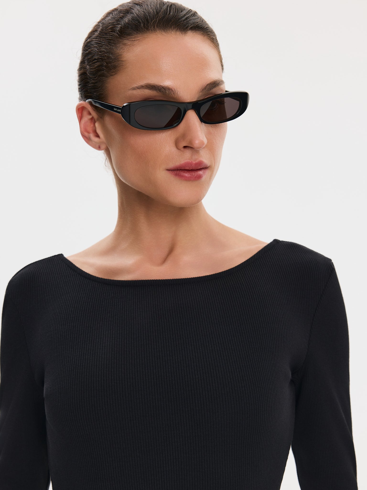 Nudyess Encore body prążkowane black odkryte plecy