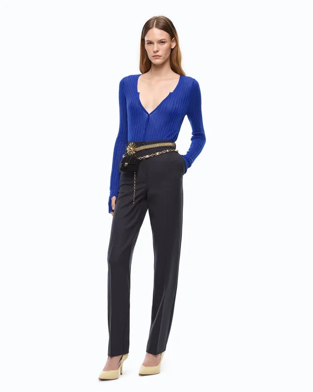 Pinko Pleione Pants spodnie cygaretki niebieskie