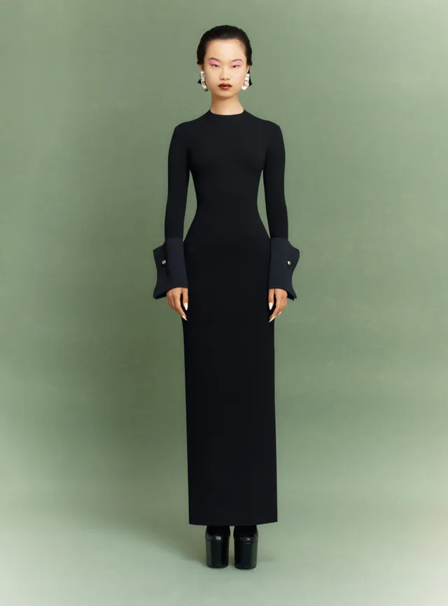 Solace London Chloe sukienka maxi czarna