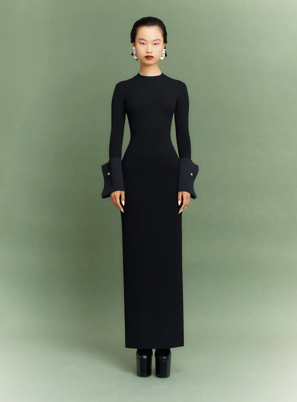 Solace London Chloe sukienka maxi czarna