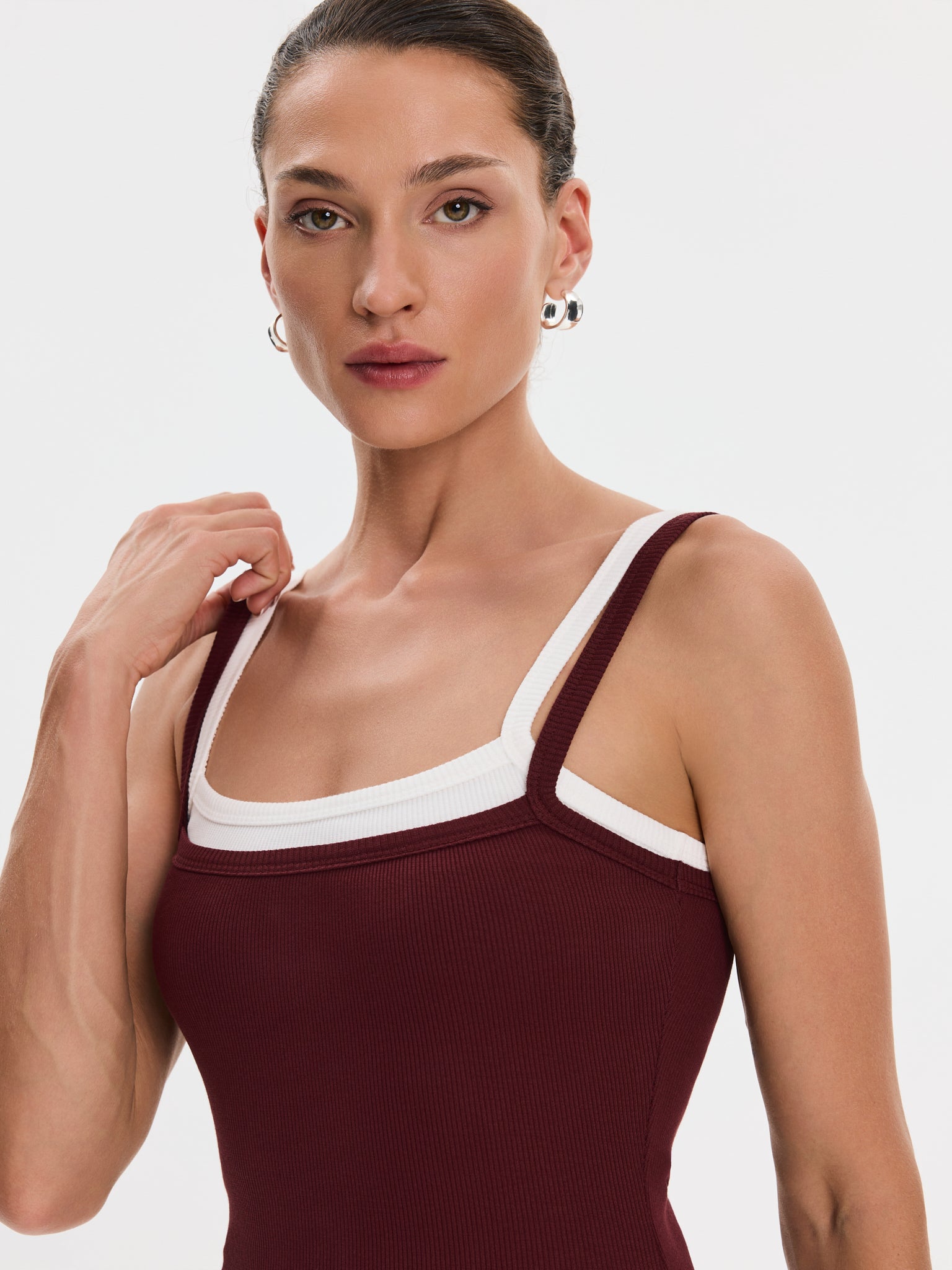 Nudyess Lisa sukienka midi Burgund XS/S bawełniana