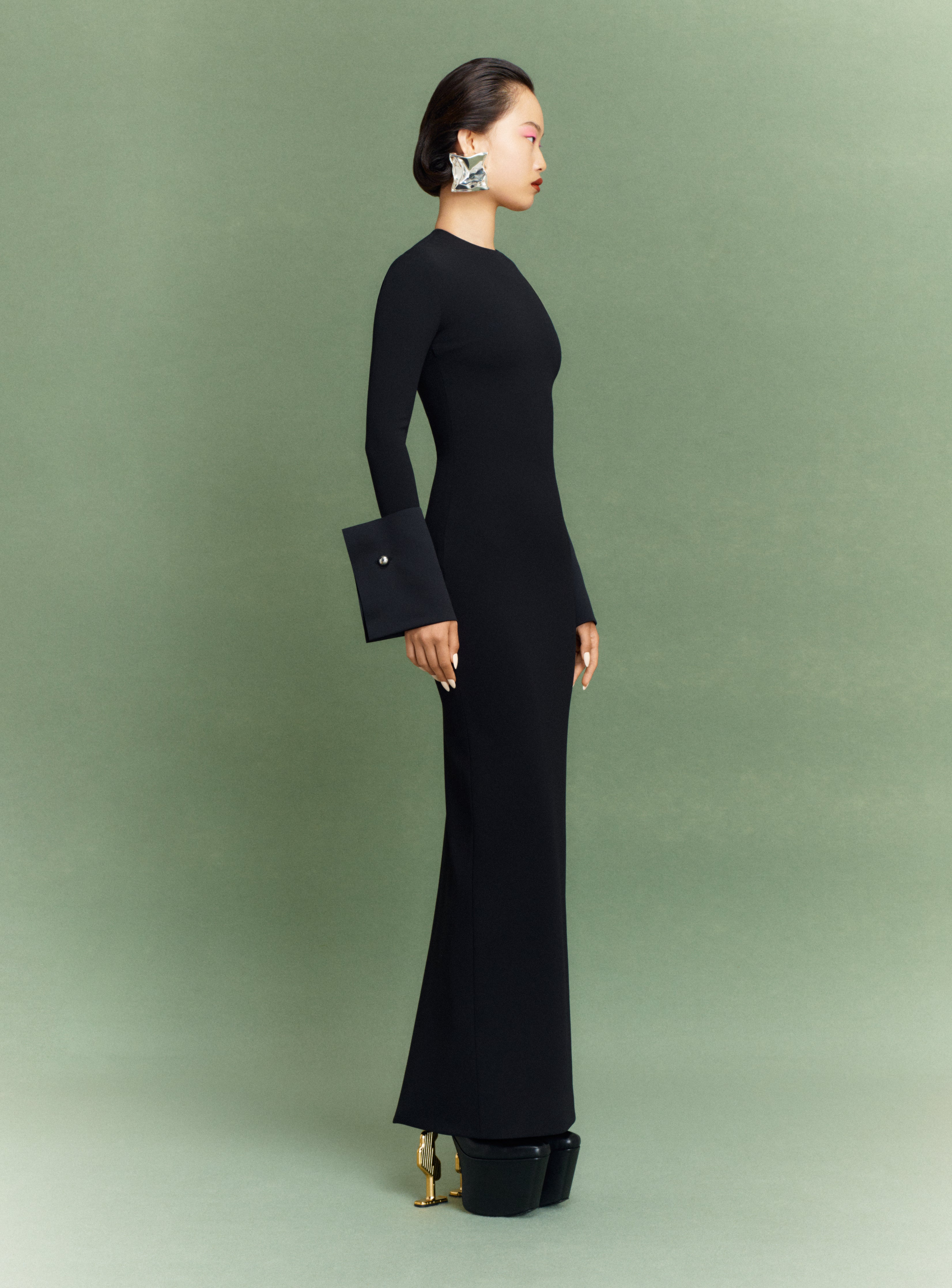 Solace London Chloe sukienka maxi czarna