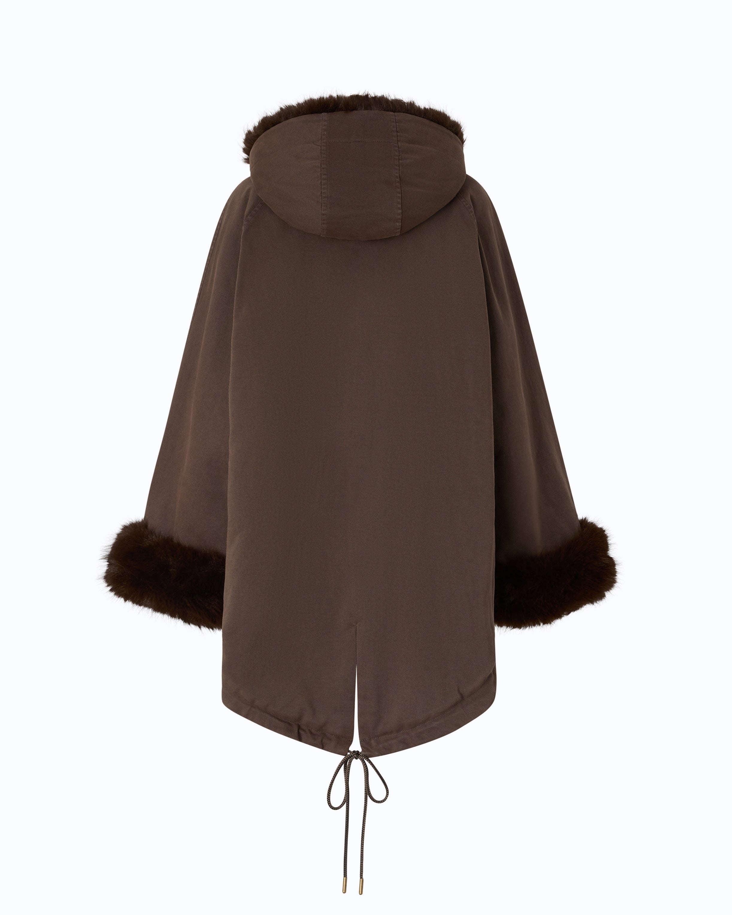 Pinko Patria Parka parka bawełniana brązowa