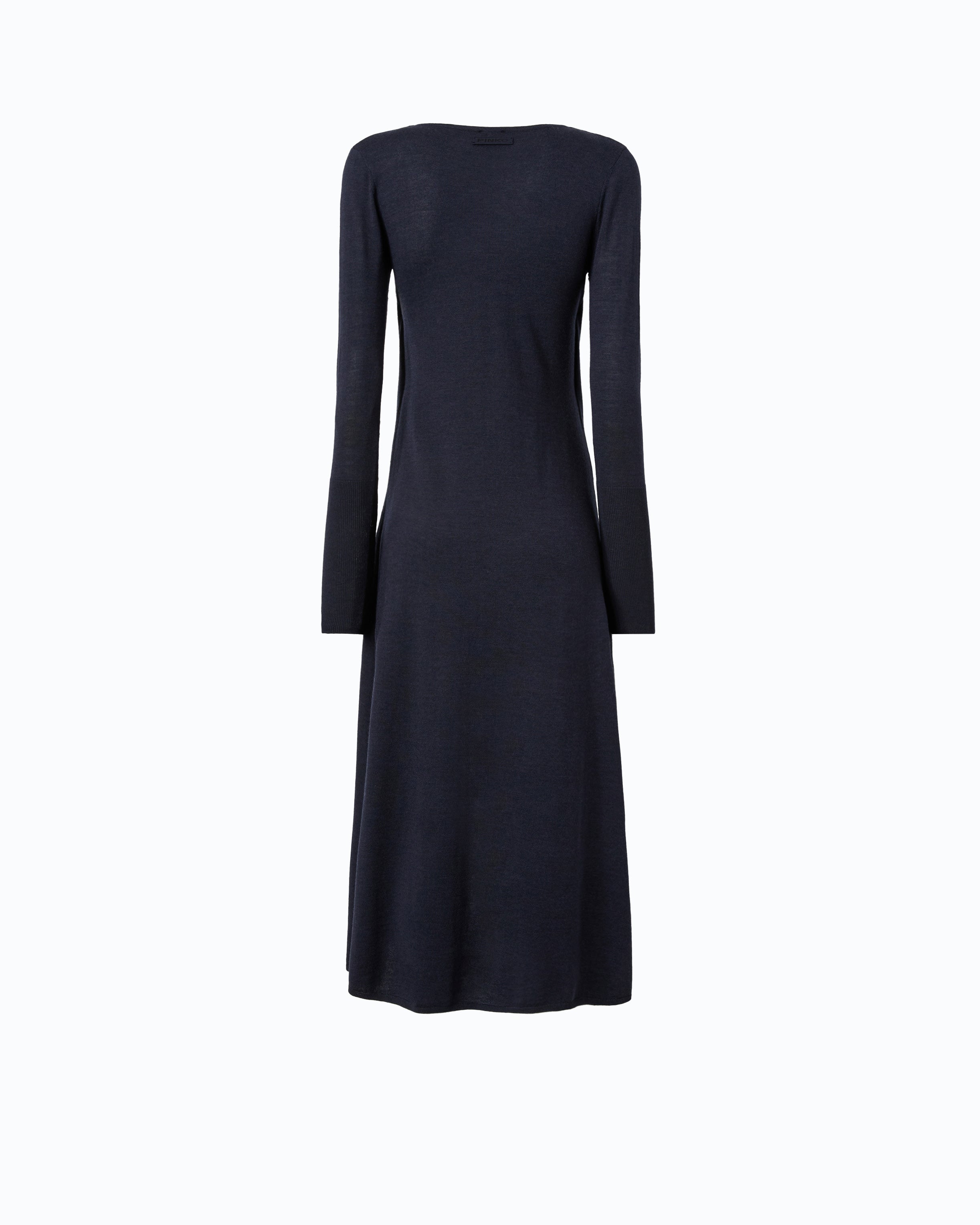 Pinko Ululato Dress sukienka midi wełniana niebieska