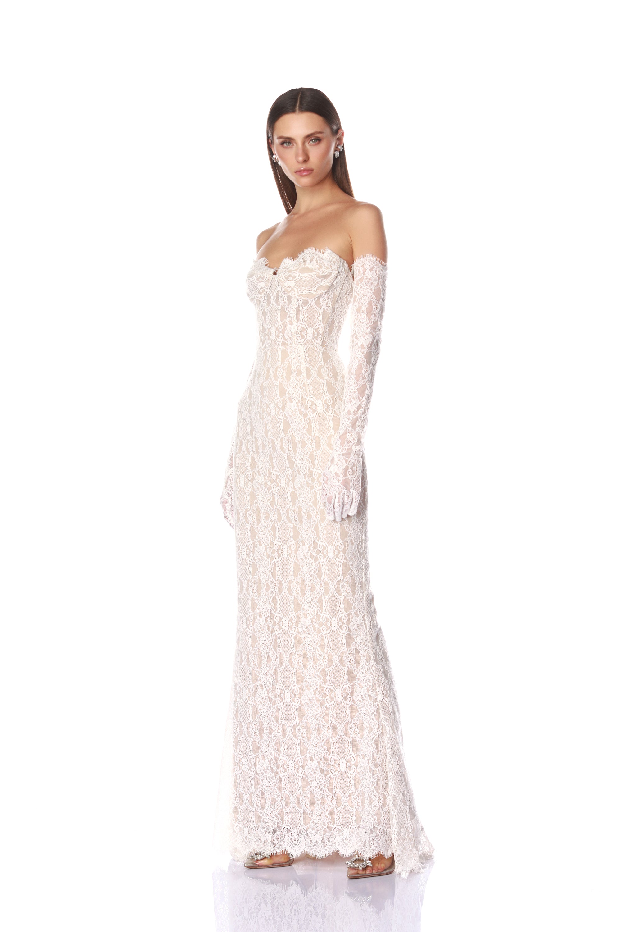 Bronx and Banco Kiera suknia biała strapless próbka XS