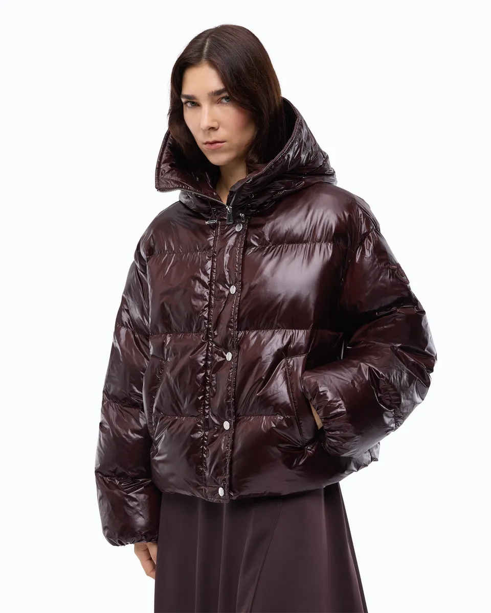 Pinko Impasto Padded Jacket kurtka puchowa brązowa