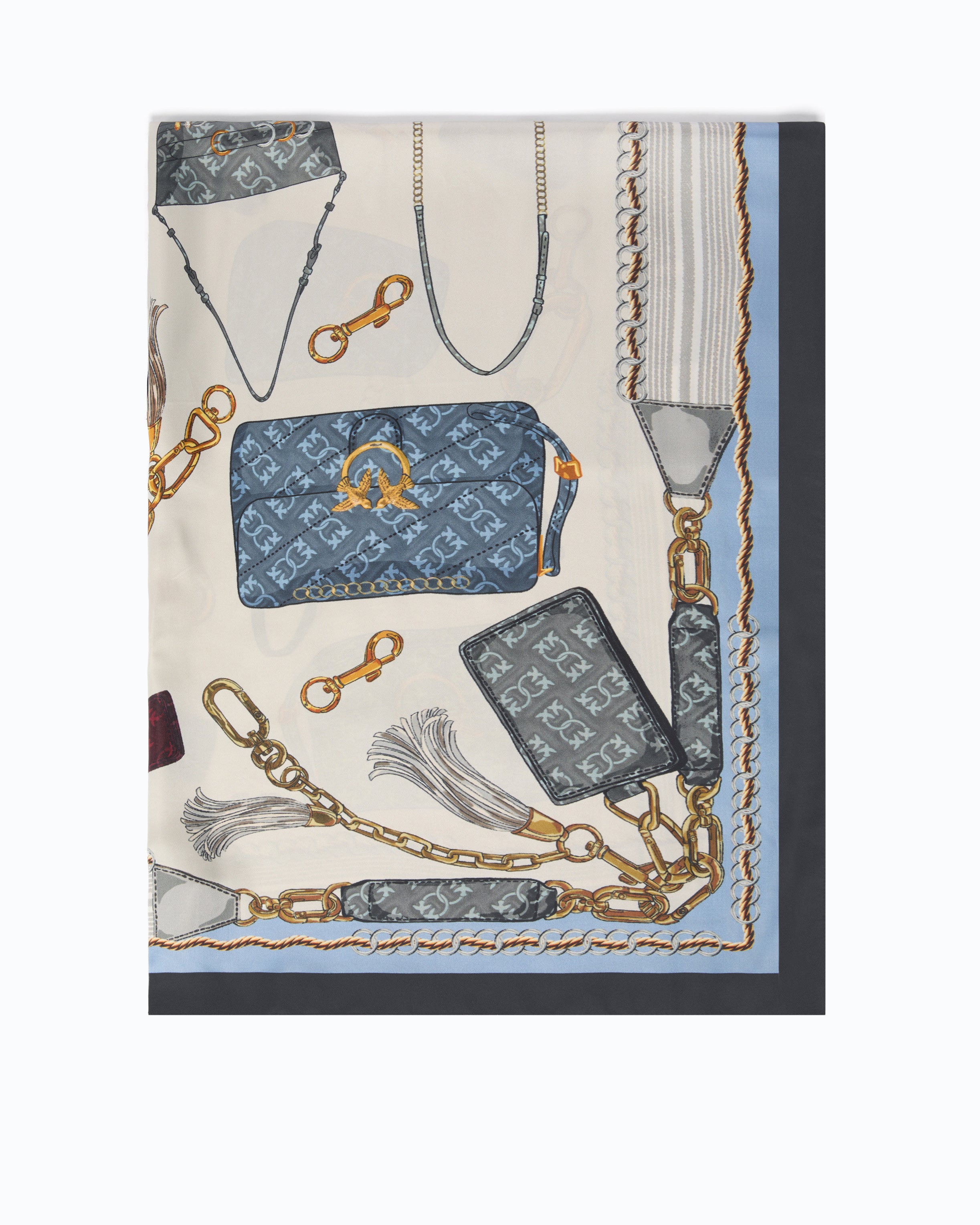 Pinko Limbo Foulard apaszka czarna w torebki