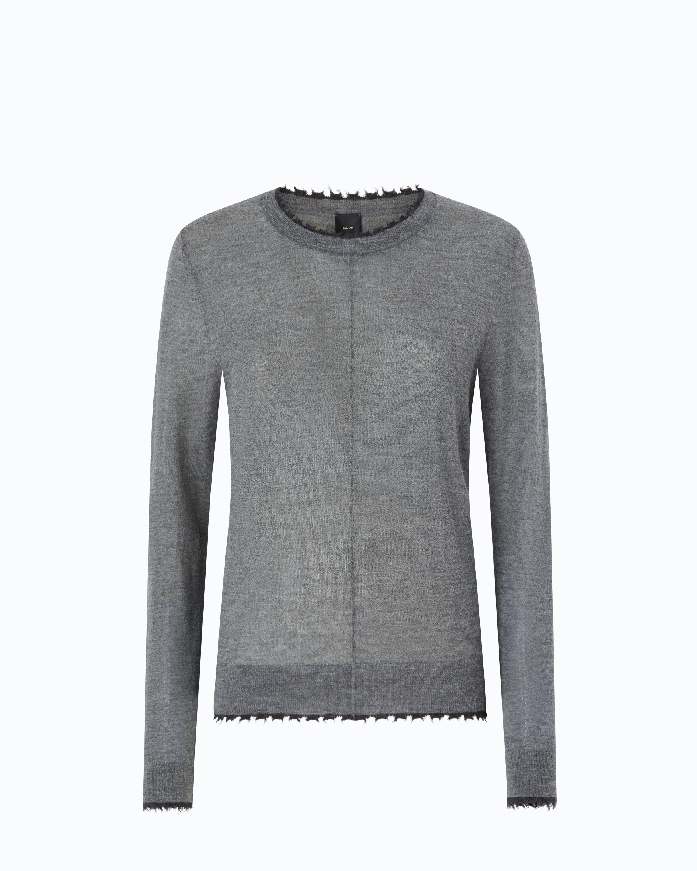 Pinko Pamplona Sweater sweter szary wełna kaszmir