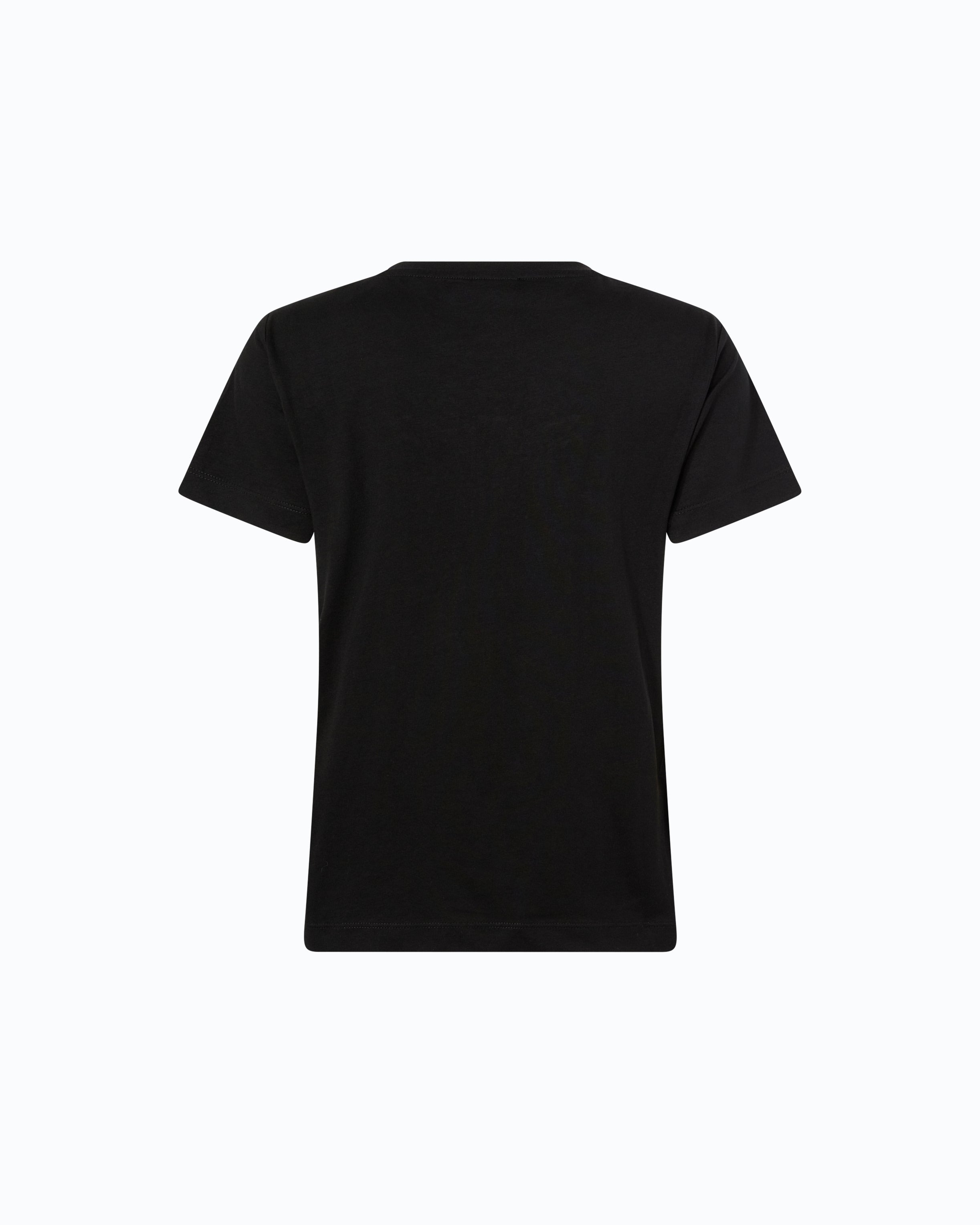 Pinko T-shirt Love Birds koszulka czarna kryształki