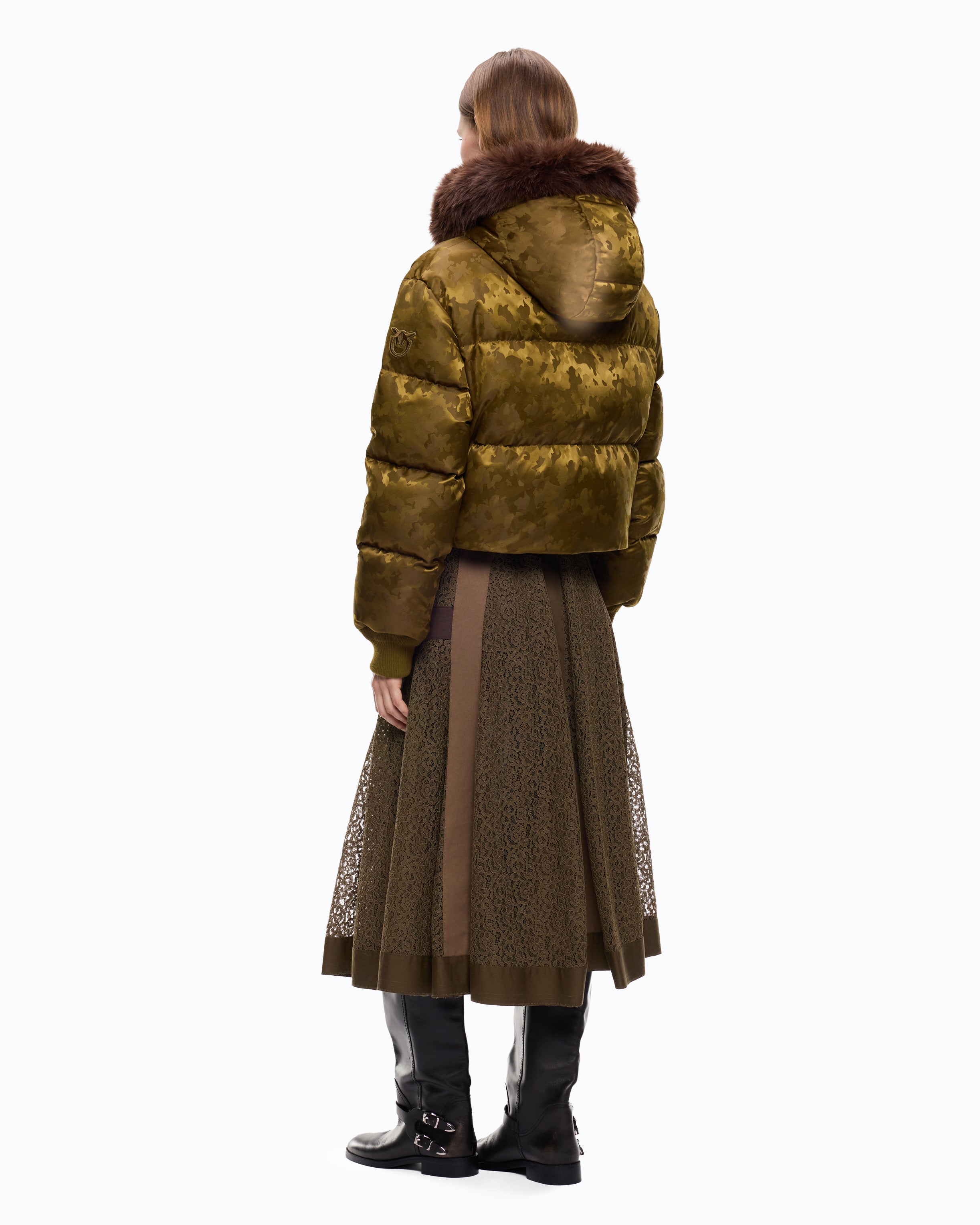 Pinko Piastraia Padded Jacket kurtka puchowa moro