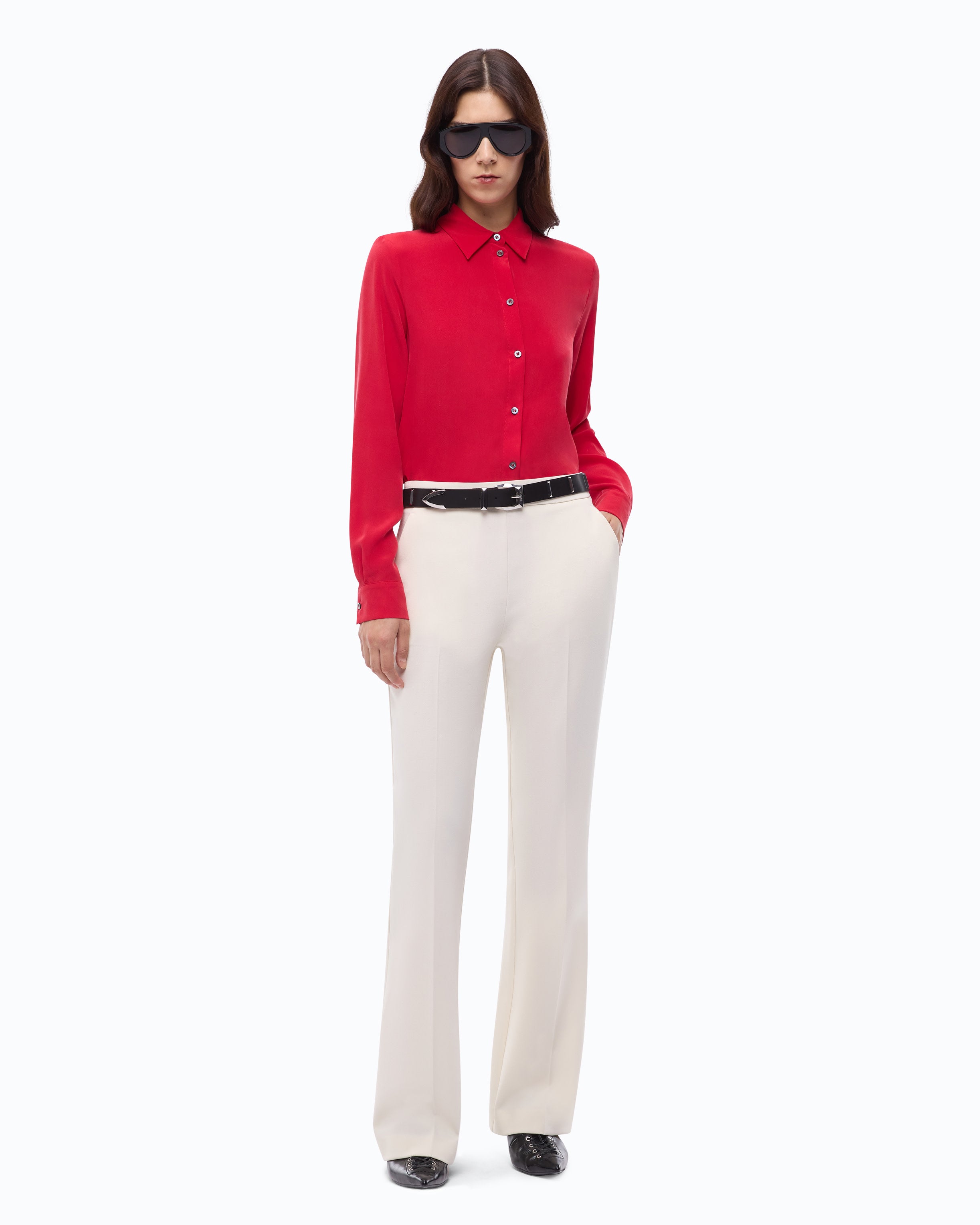 Pinko koszula jedwabna sand wash
