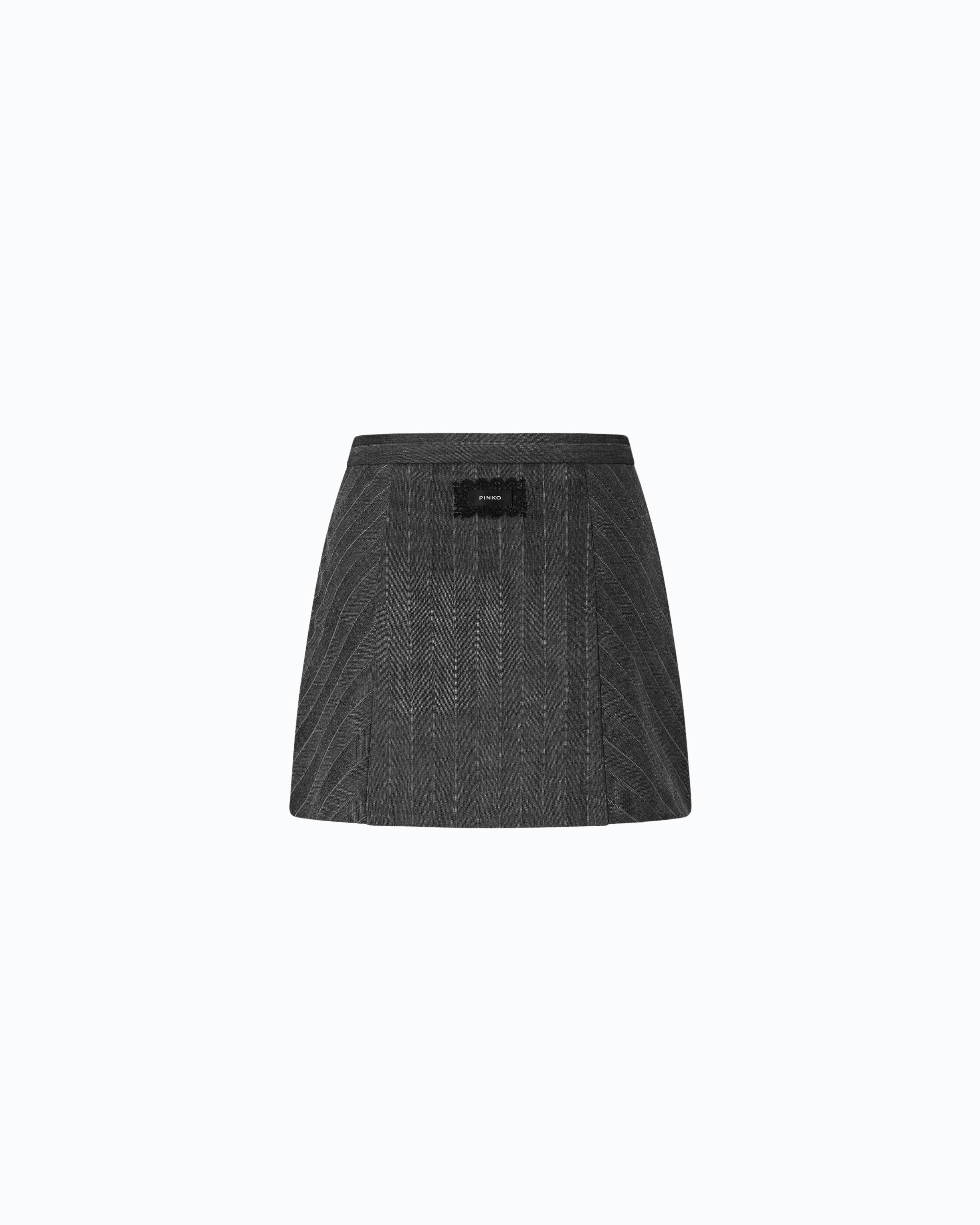 Pinko Giunco spódnica mini plisowana szara
