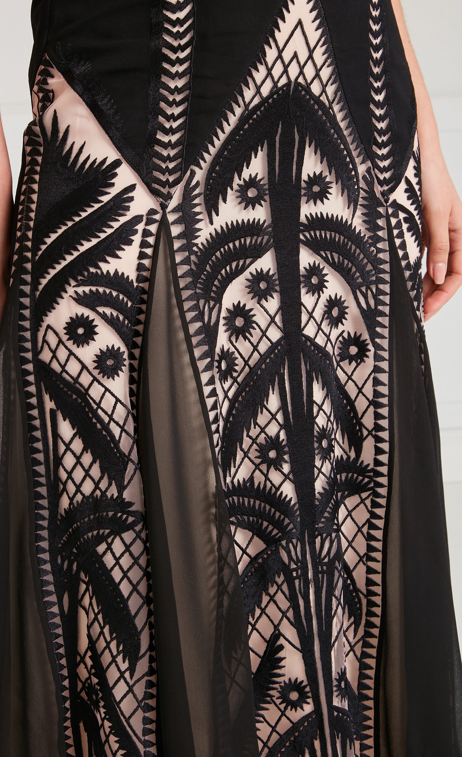 Temperley London Giselle Gown sukienka czarna UK10