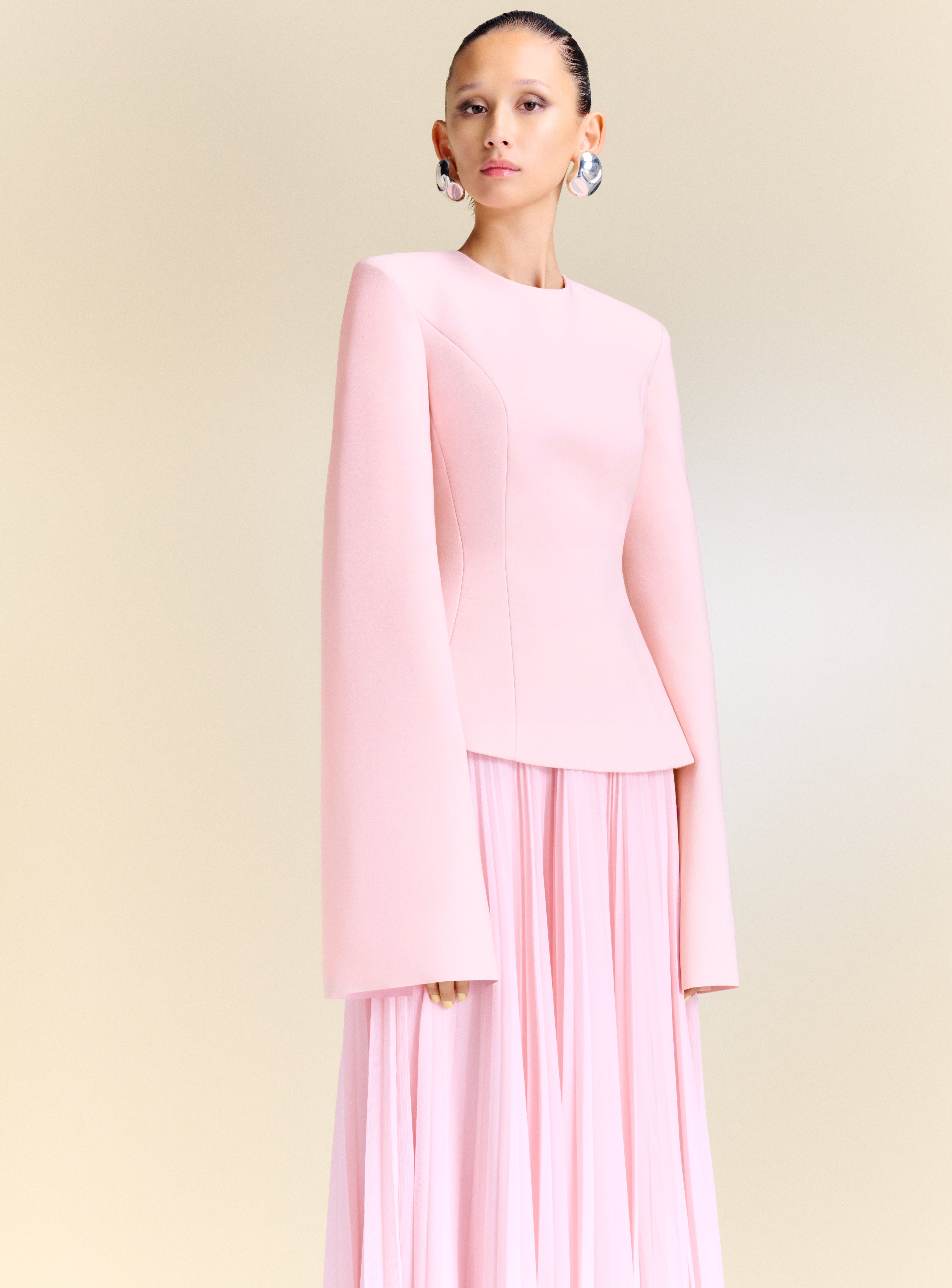 Solace London Callisto maxi sukienka wieczorowa Pale Pink
