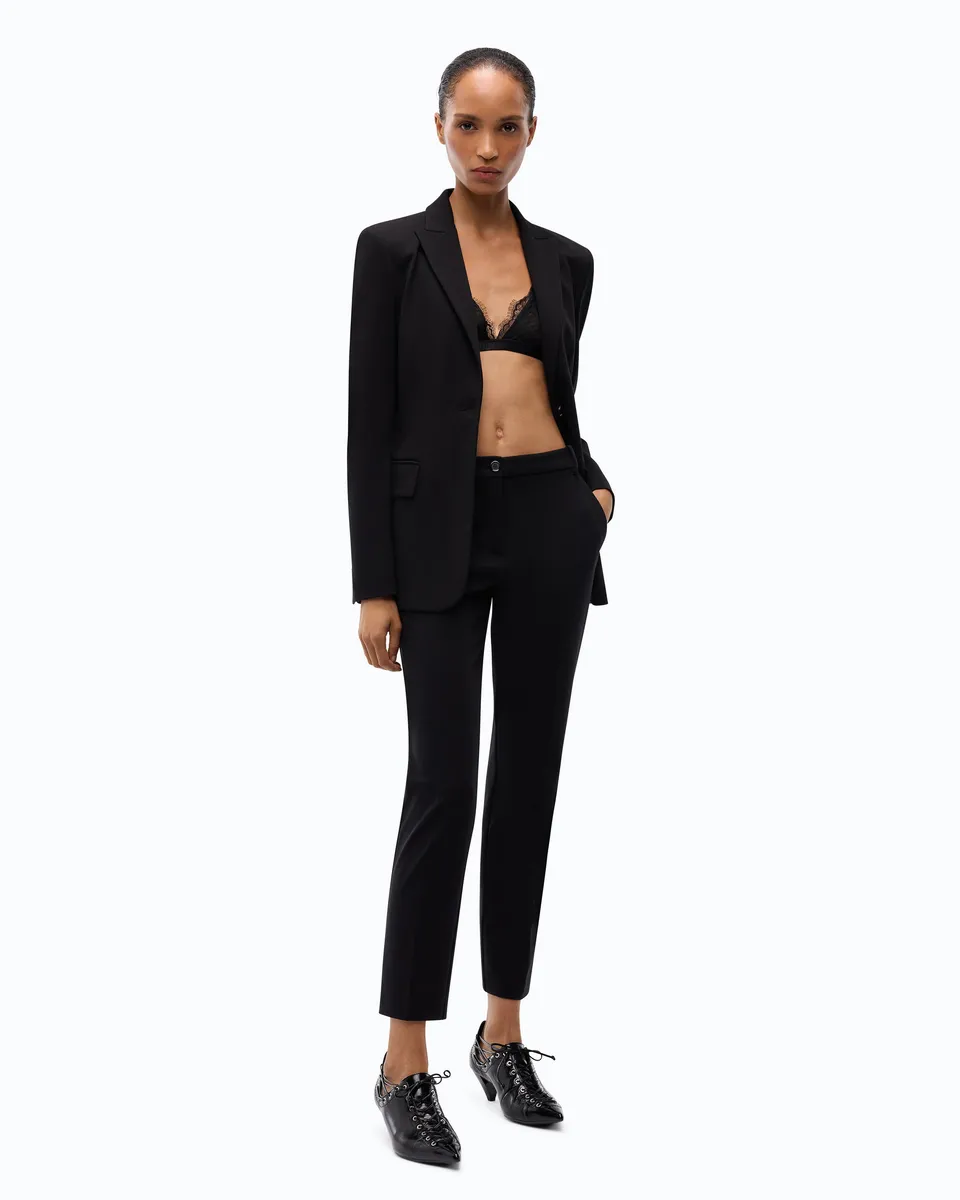 Pinko spodnie slim czarne eleganckie w kant