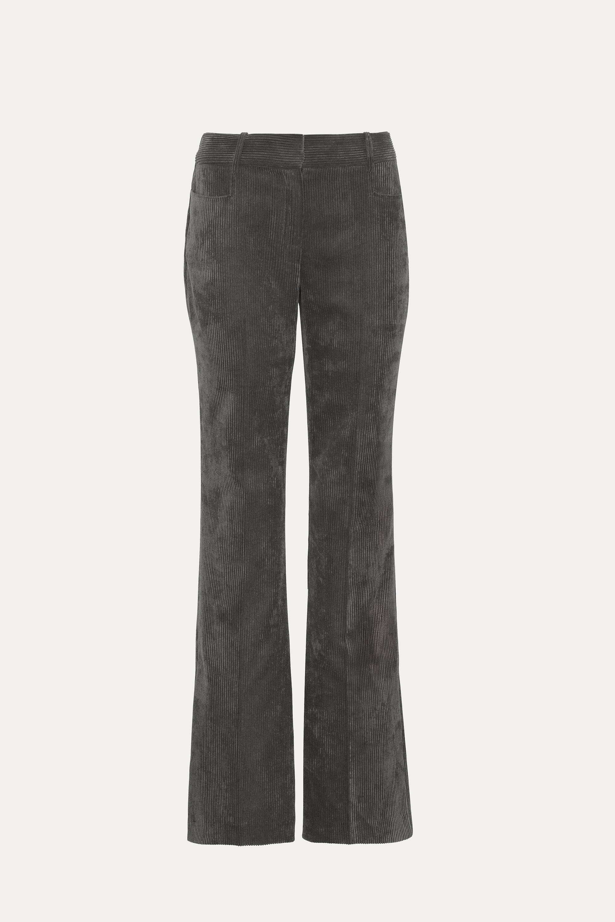 Elie Tahari Catalina E904M206 spodnie szare sztruksowe