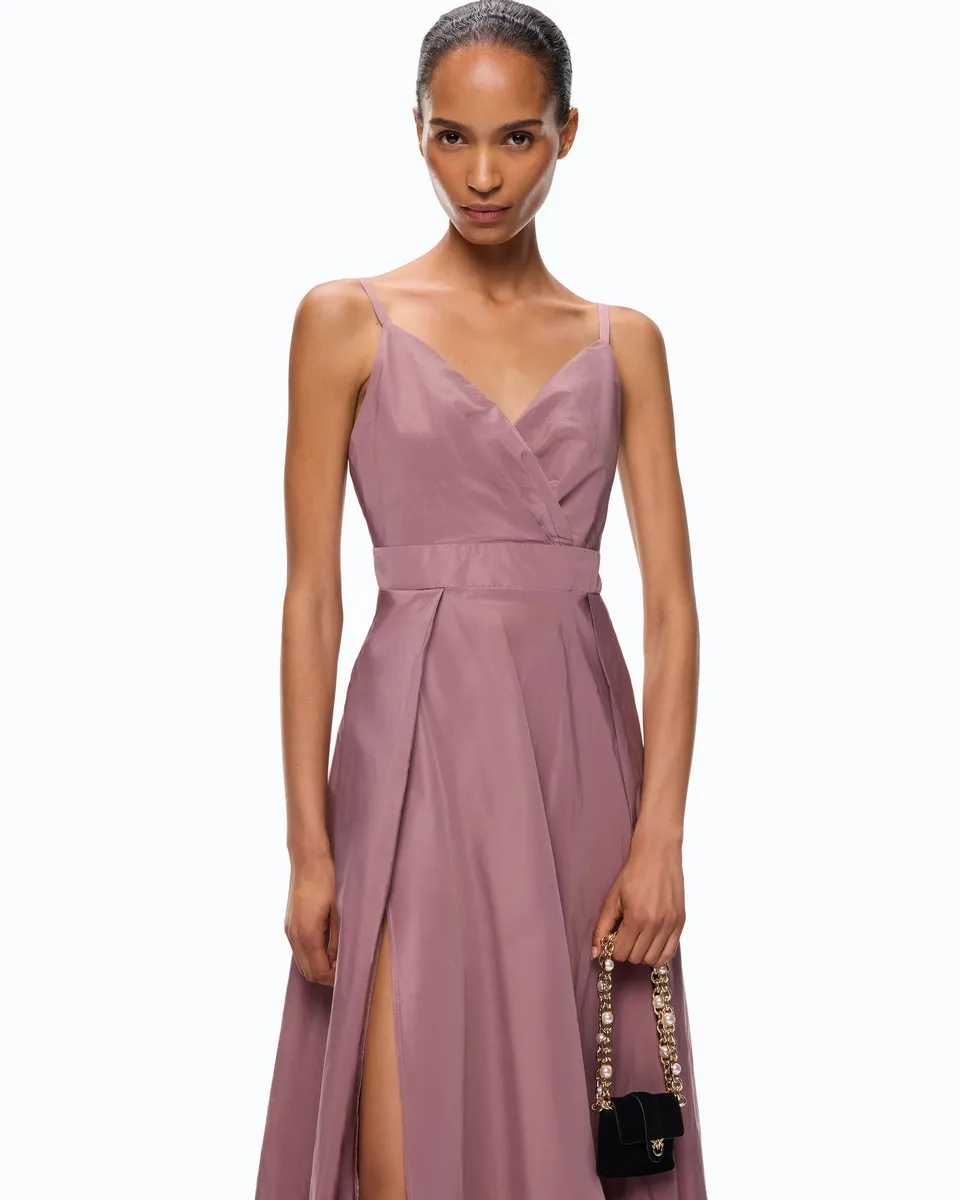 Pinko Cherokee Dress sukienka wieczorowa długa tafta