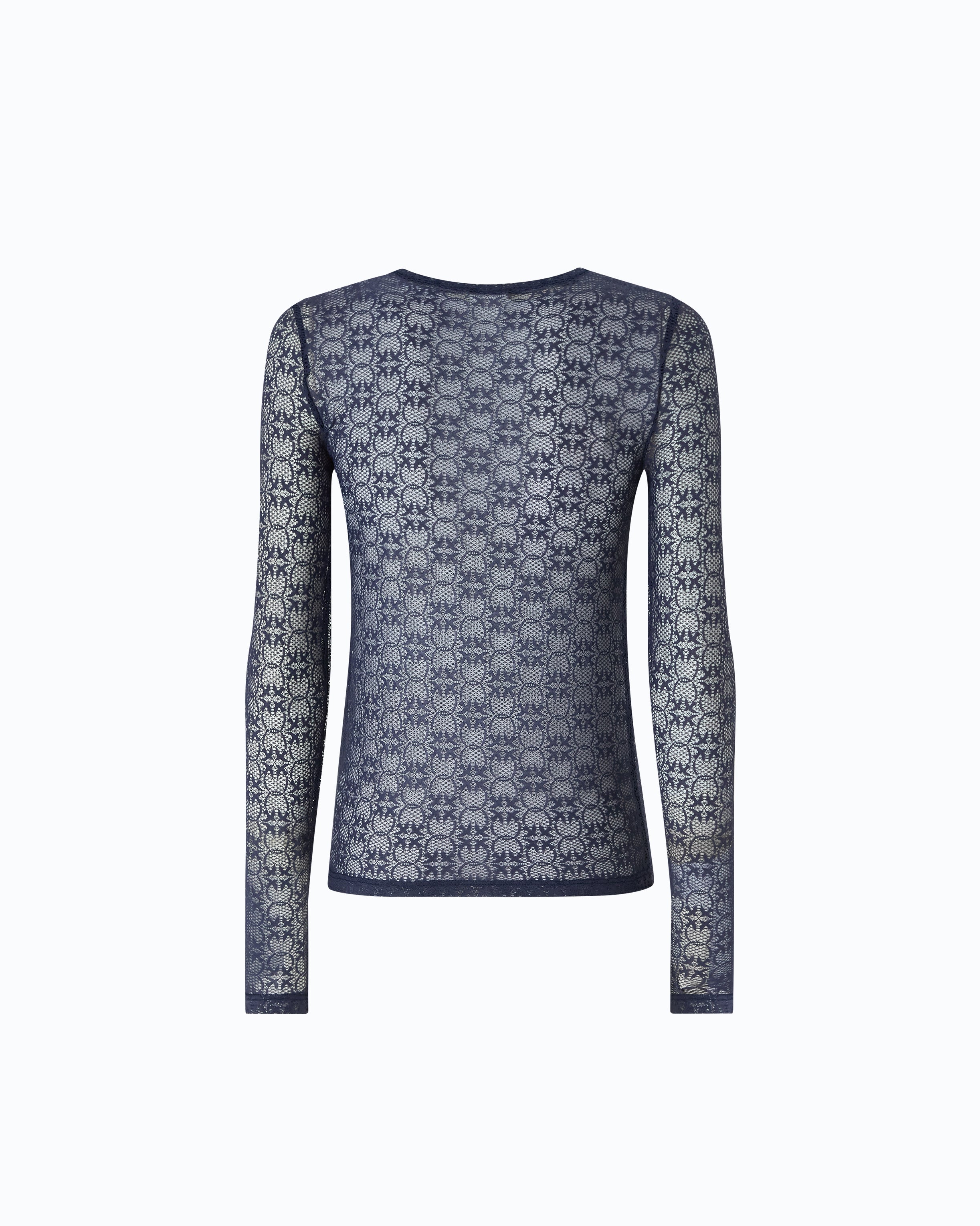 Pinko Rover Sweater sweter koronkowy niebieski