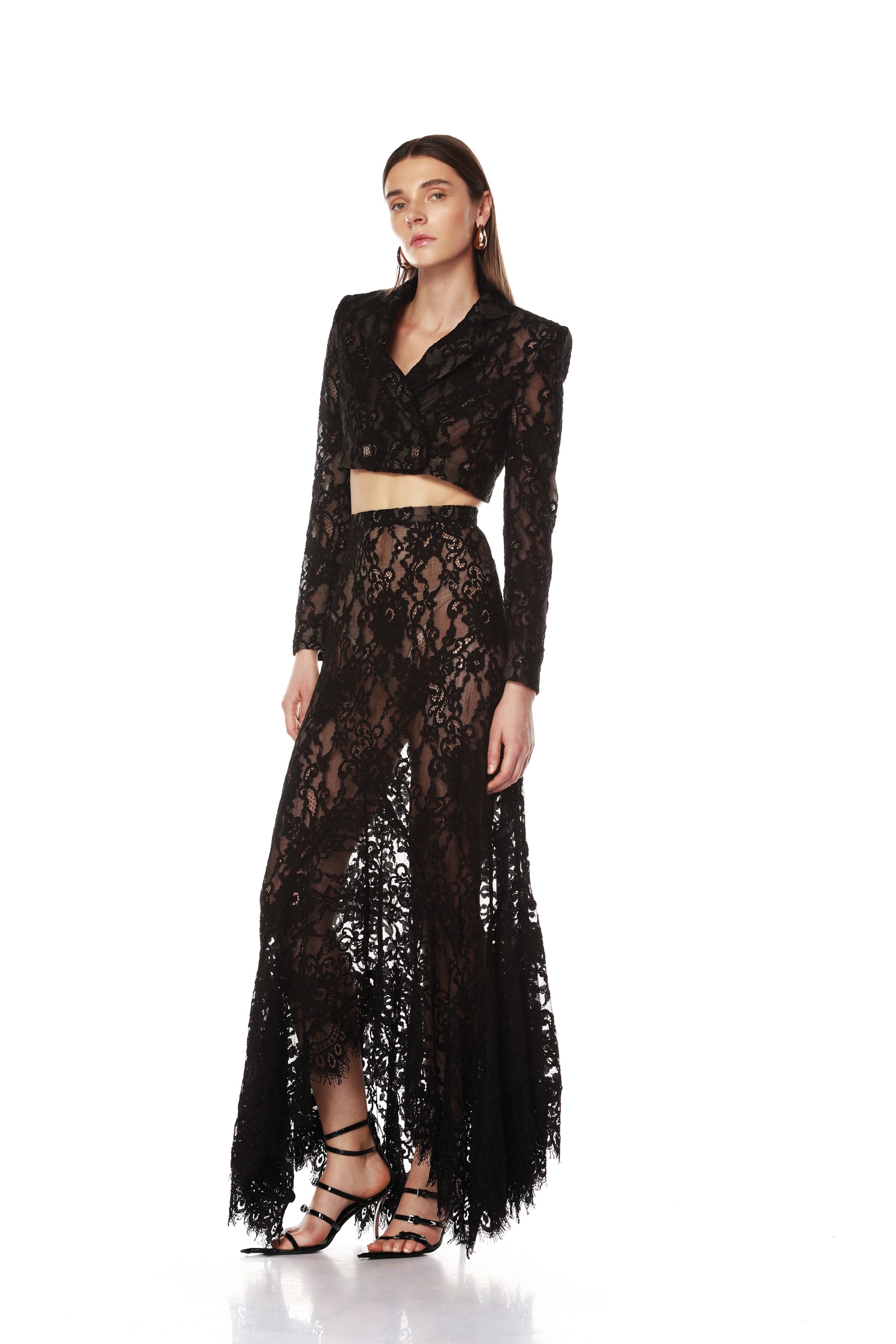 Bronx and Banco Blake Lace Noir spódnica koronkowa czarna