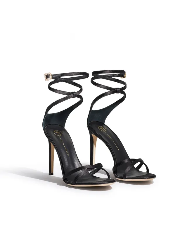 Temperley London Vixen sandały czarne 10 cm
