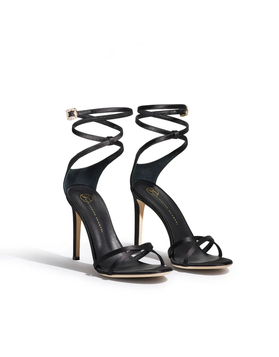 Temperley London Vixen sandały czarne 10 cm