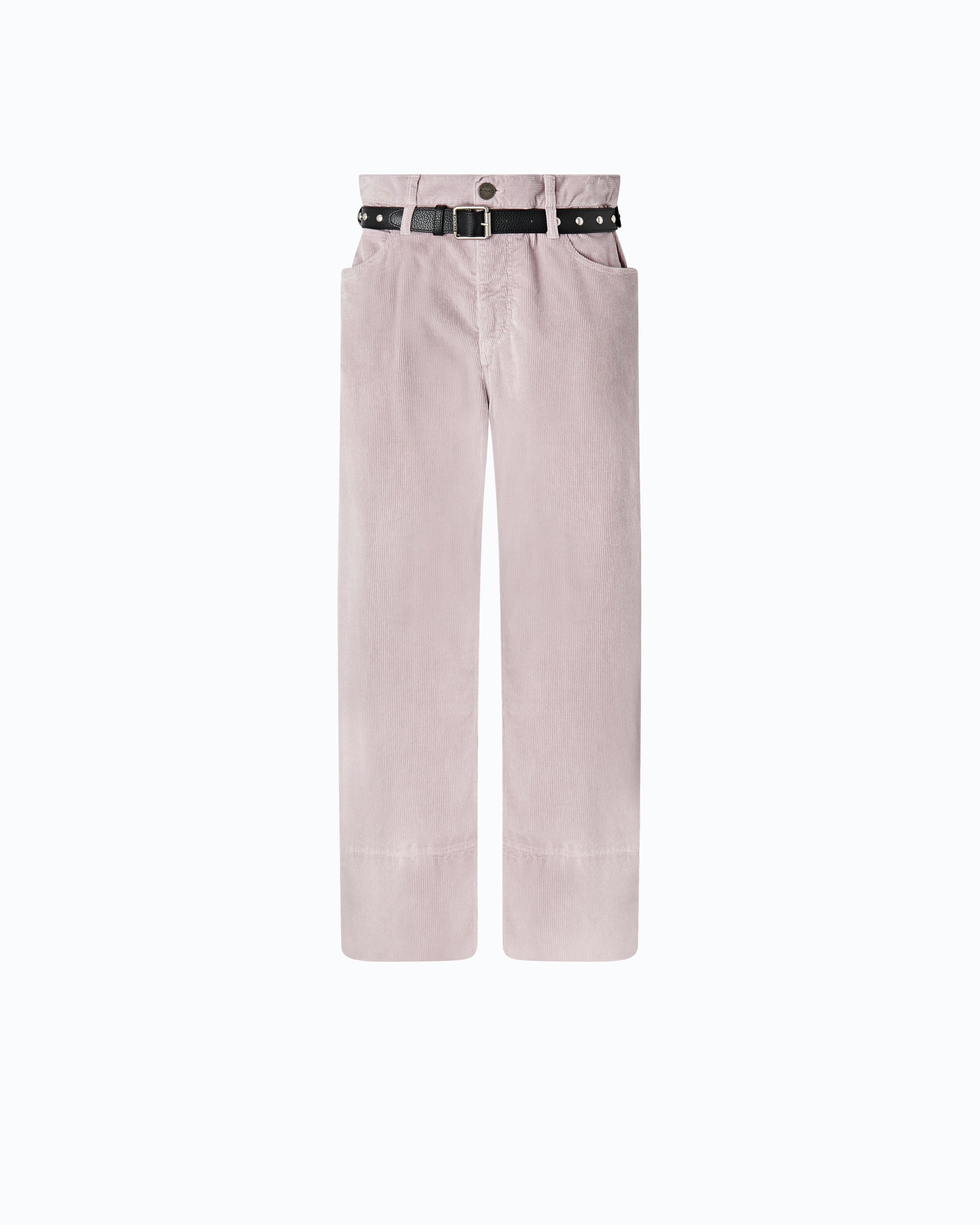 Pinko Cyntia Cropped spodnie sztruksowe z paskiem