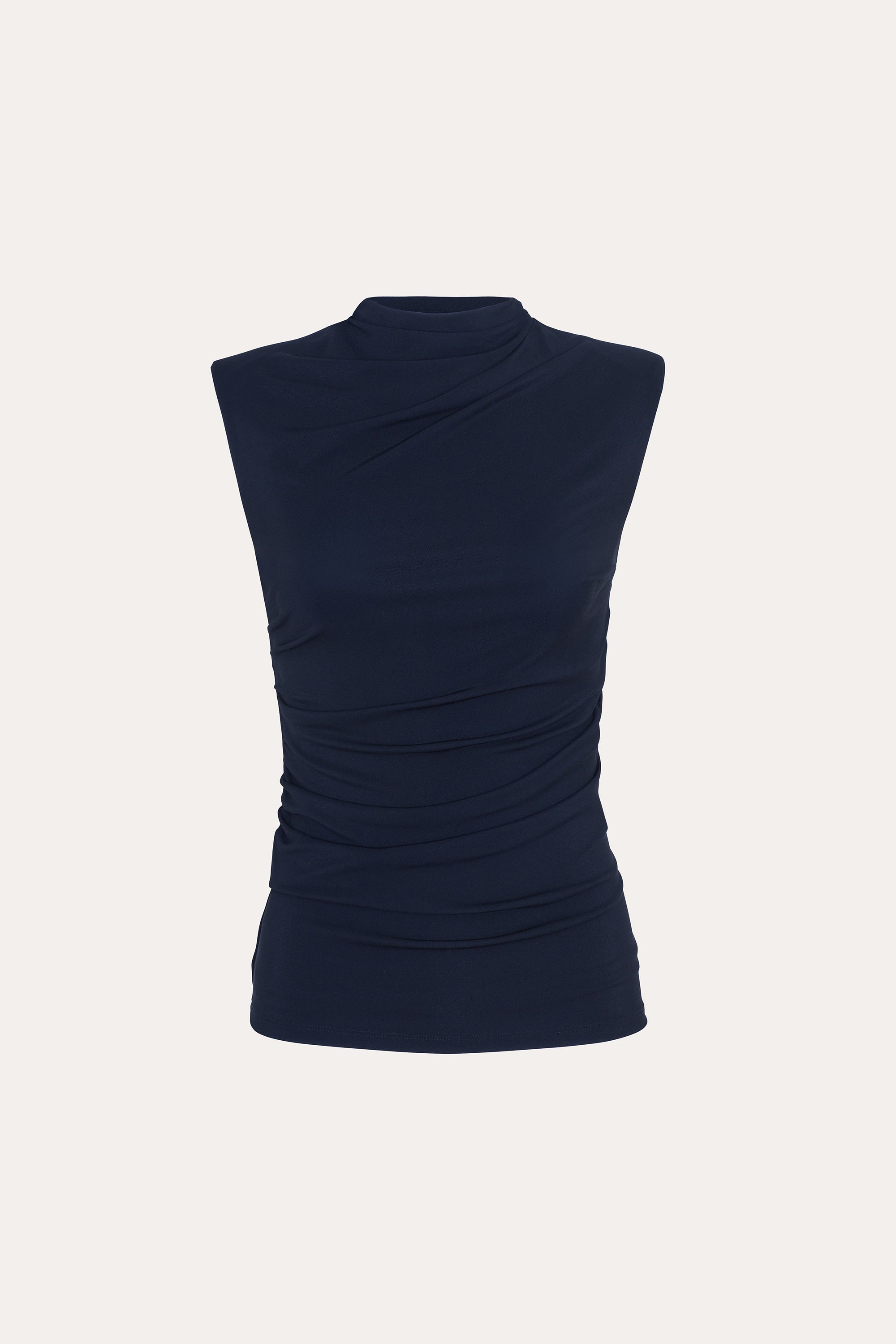 Elie Tahari Draped top jersey Indigo drapowany
