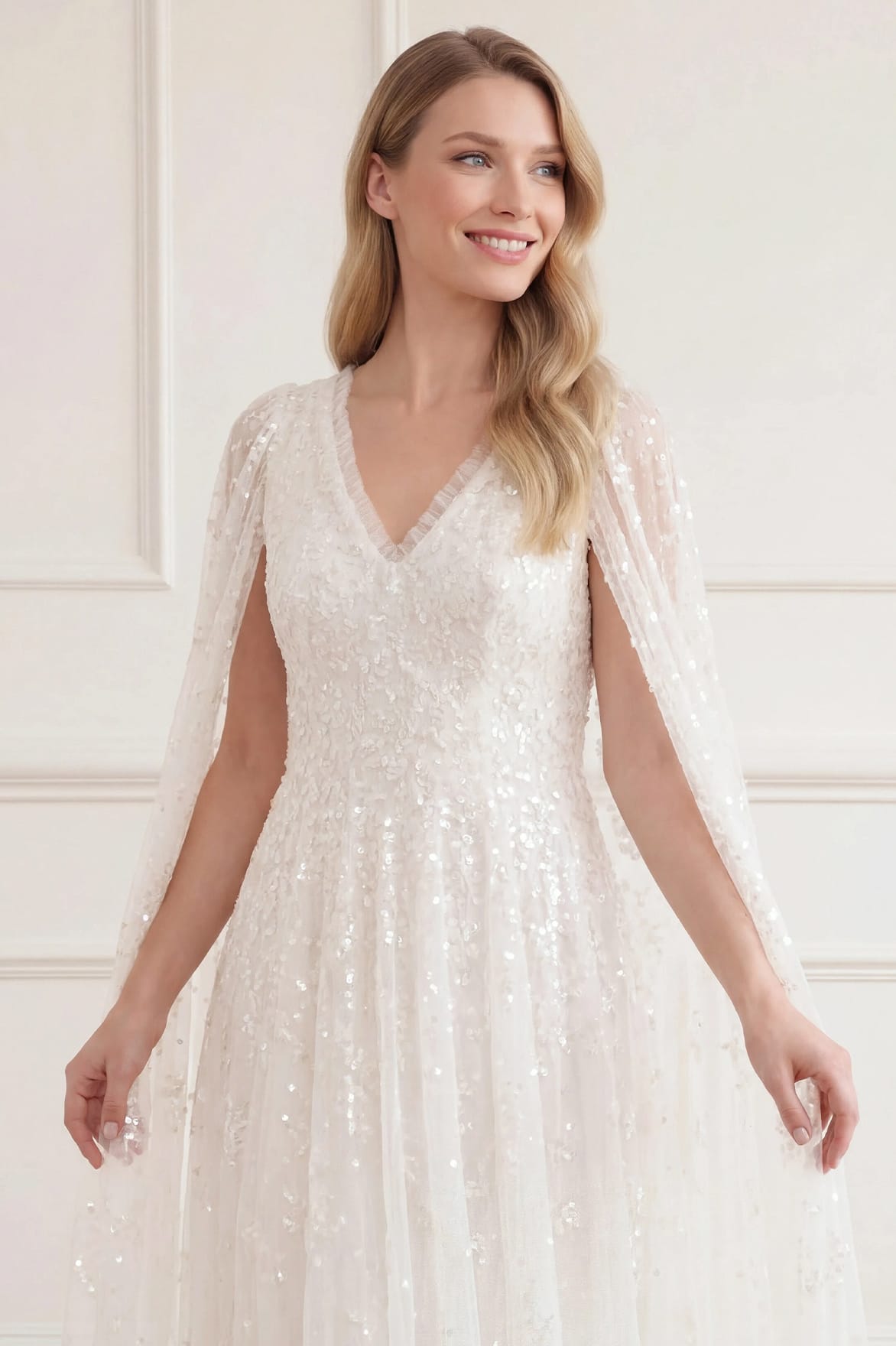 Needle & Thread Versailles Ditsy suknia White