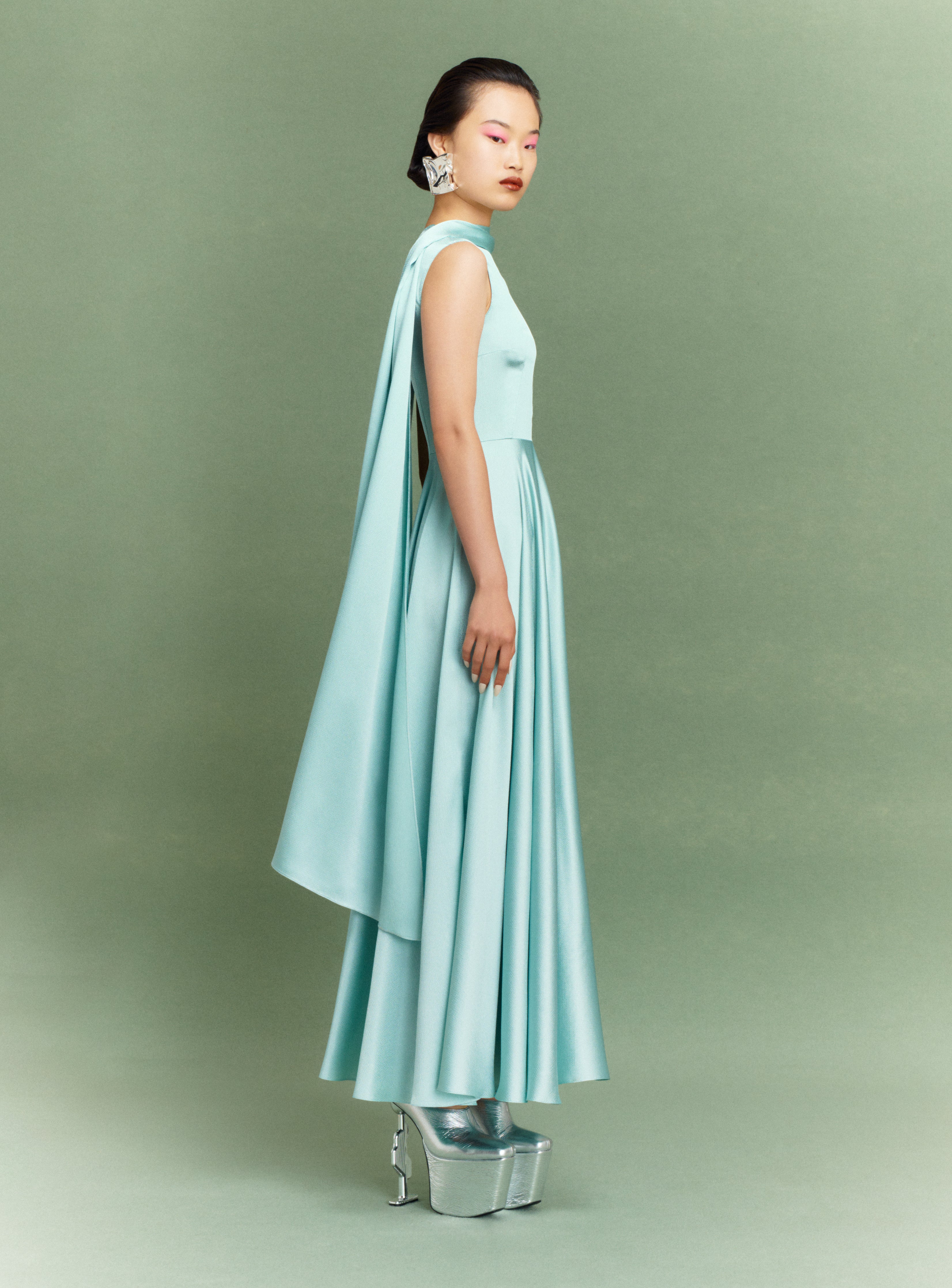 Solace London Emelia sukienka wieczorowa opalowa 8