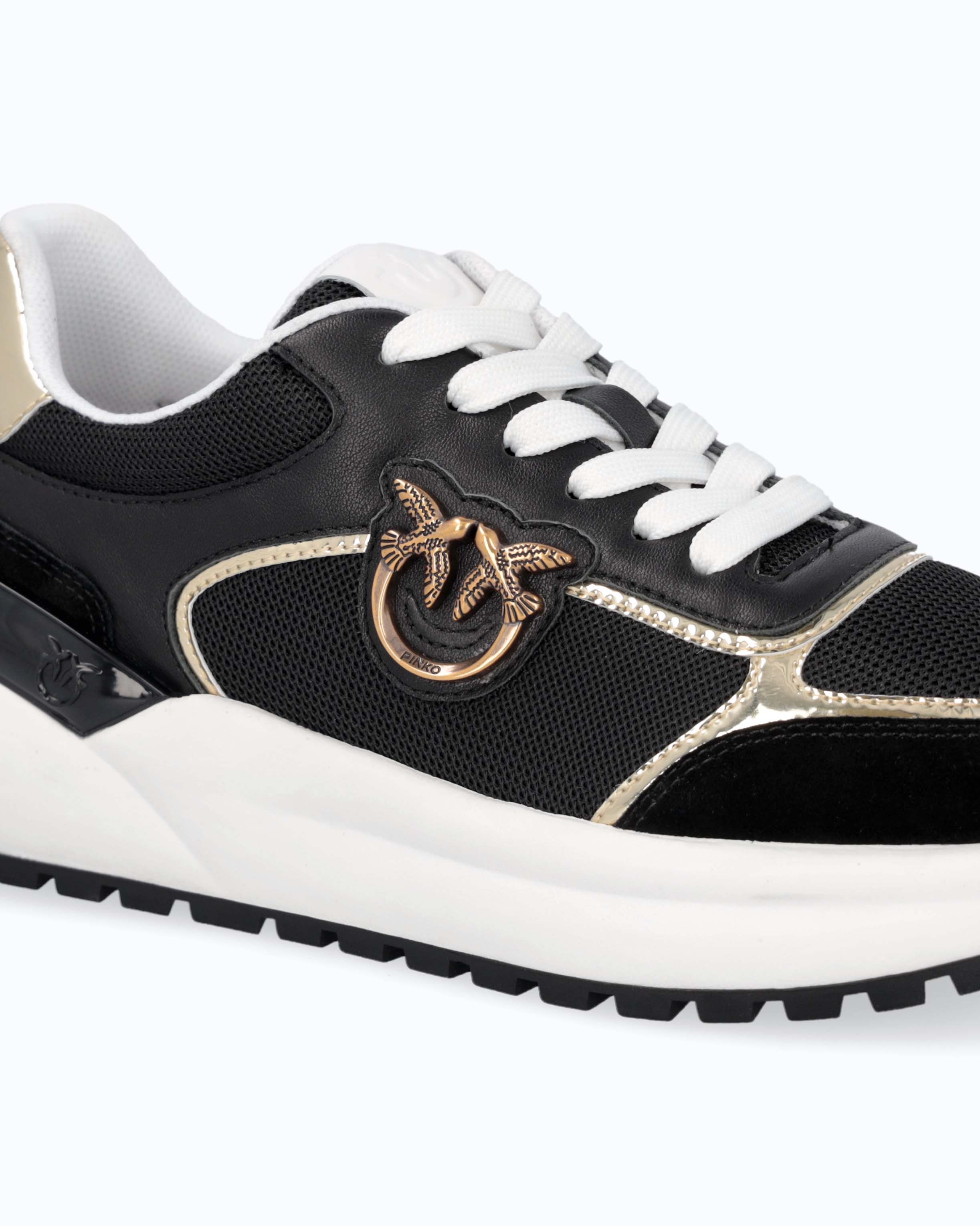 Pinko Gem 01 damskie sneakersy sznurowane 38 lustrzane