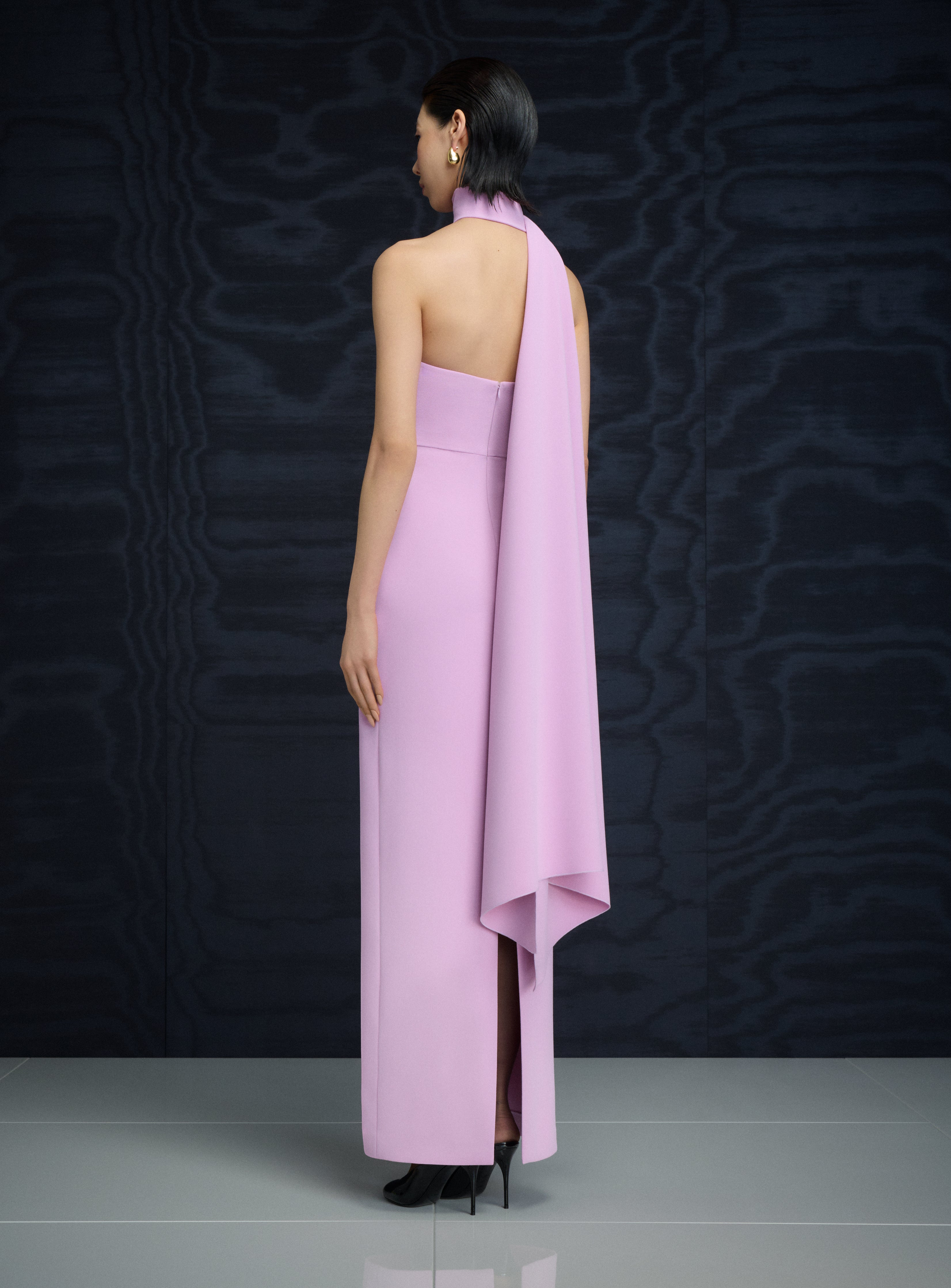 Solace London Demi Maxi sukienka koktajlowa wisteria lila