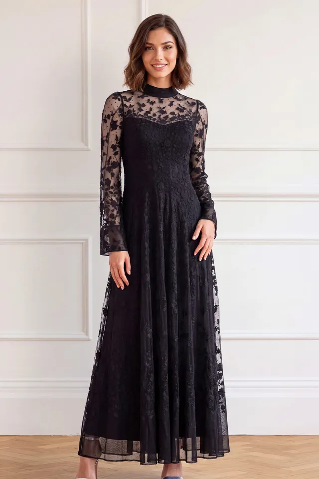 Needle & Thread Sylvia Rose Ankle Gown suknia czarna