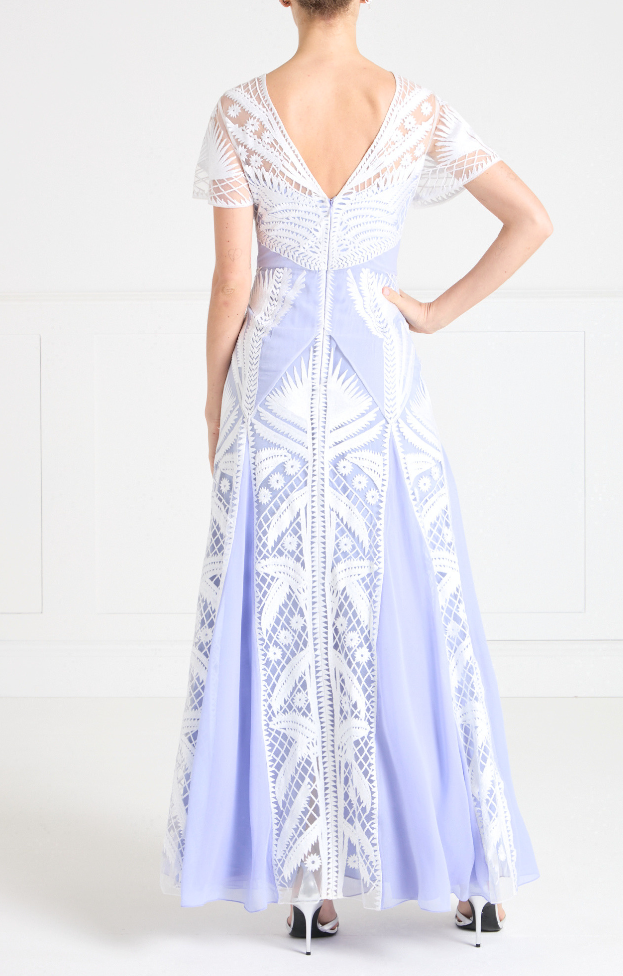 Temperley London Giselle suknia lawendowa haft tiul