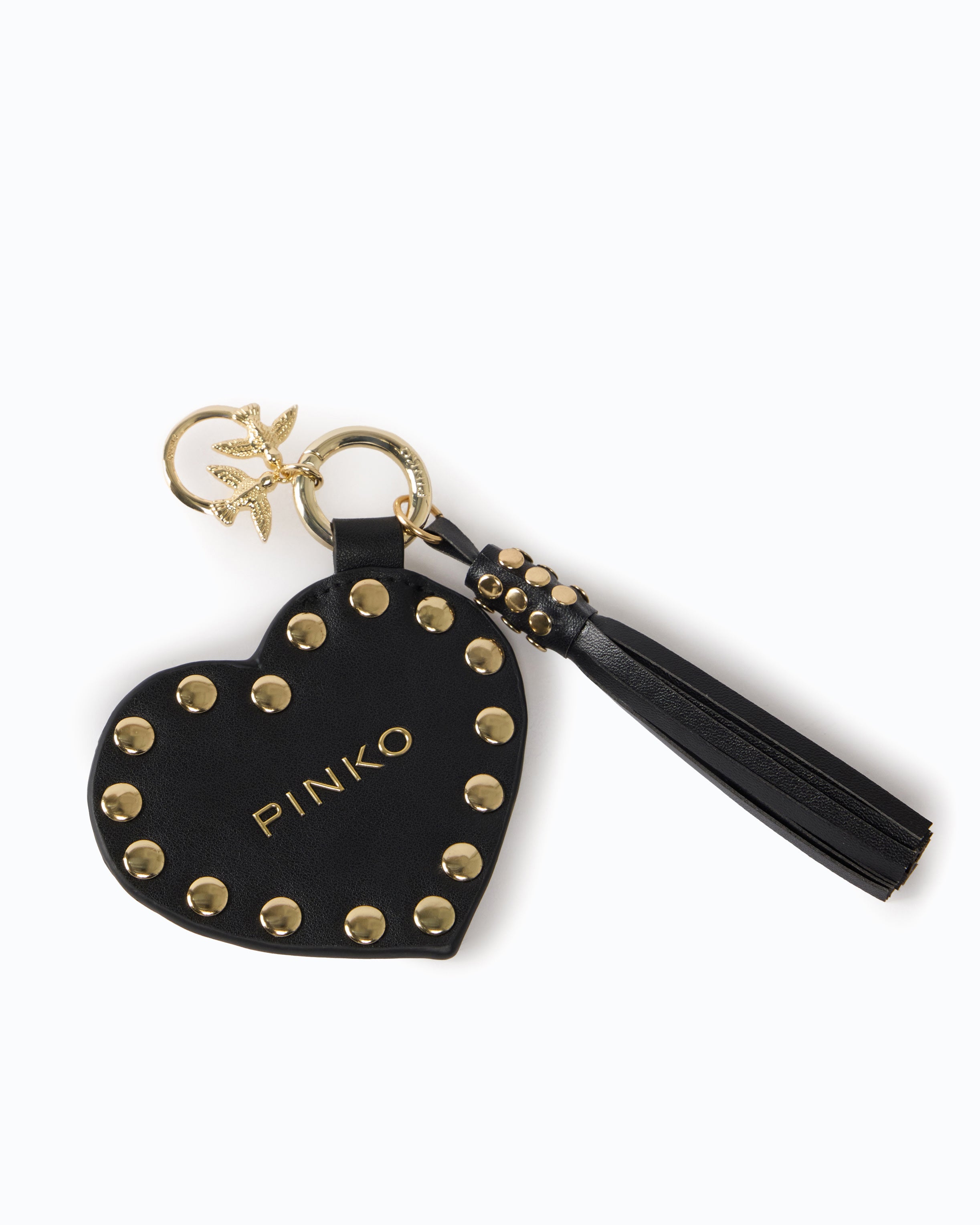 Pinko Studs Heart Charm brelok serce z frędzlami