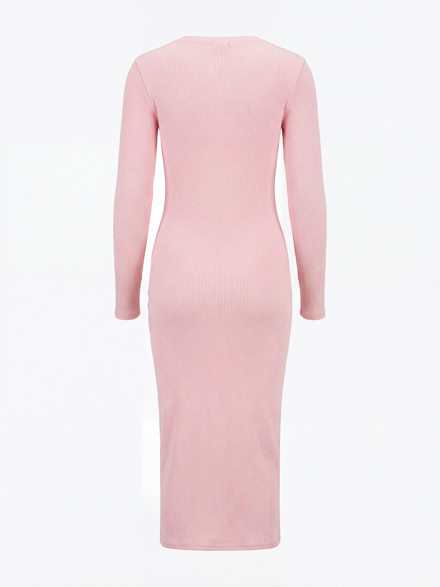 Nudyess Eos sukienka maxi Pink prążkowana
