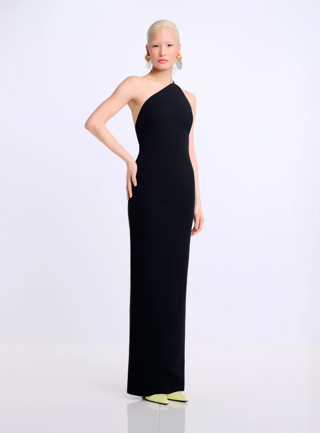 Solace London Alexandra sukienka wieczorowa maxi czarna bez rękawów