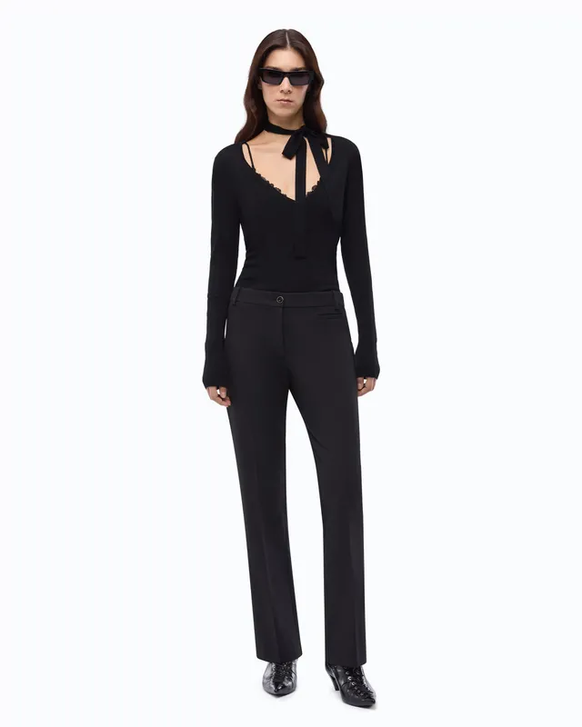 Pinko Protea Pants spodnie czarne z kantem 36-52