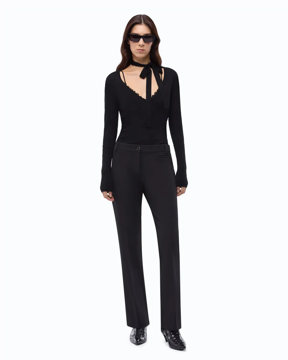 Pinko Protea Pants spodnie czarne z kantem 36-52