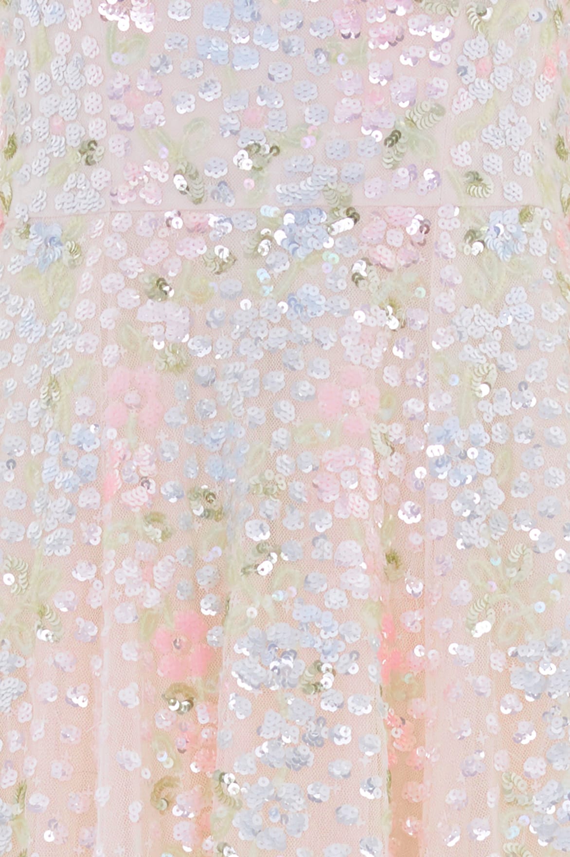 Needle & Thread Confetti Gloss Off-Shoulder Ballerina sukienka kremowa