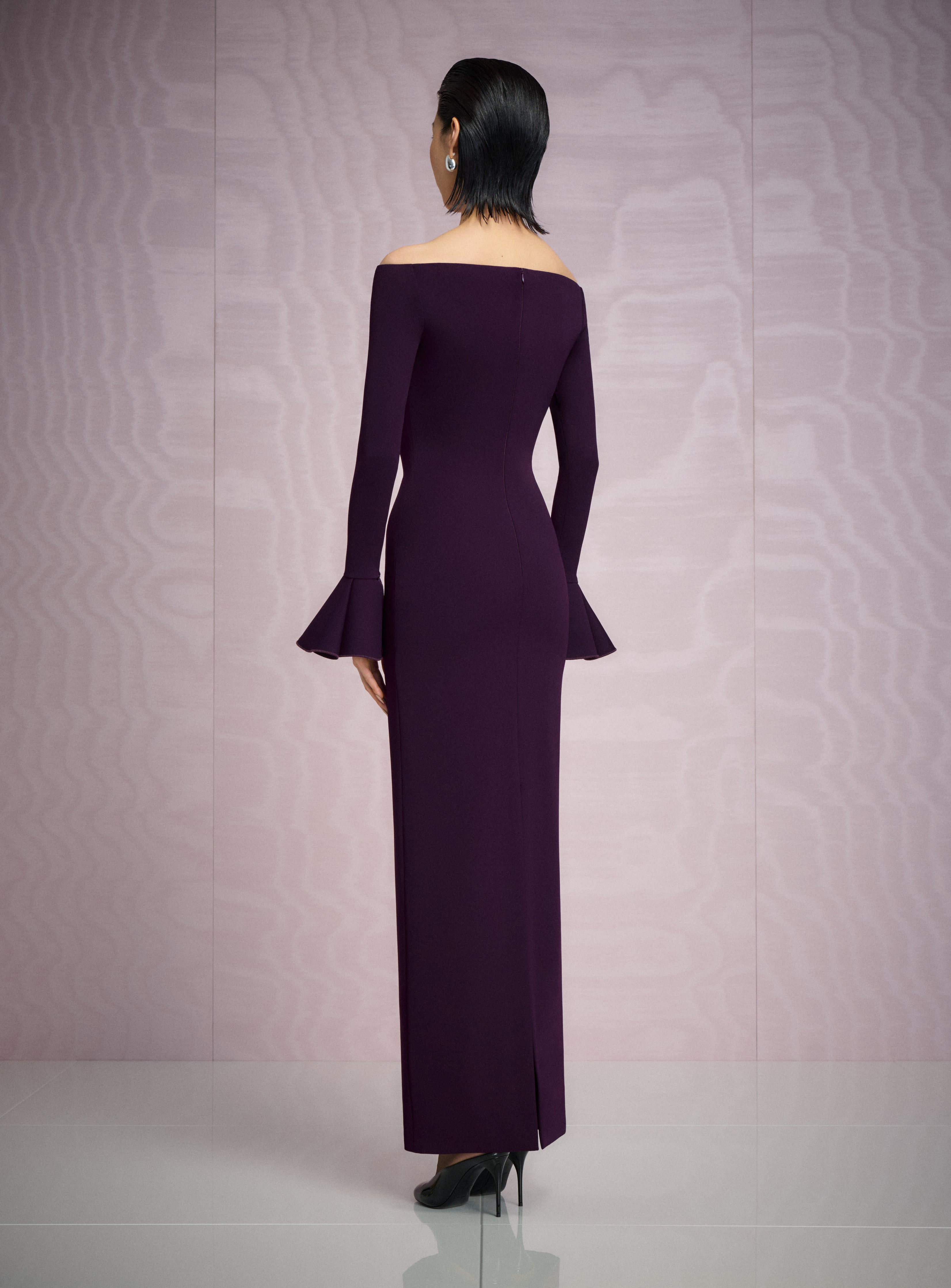 SOLACE LONDON Anica sukienka wieczorowa bordowa maxi