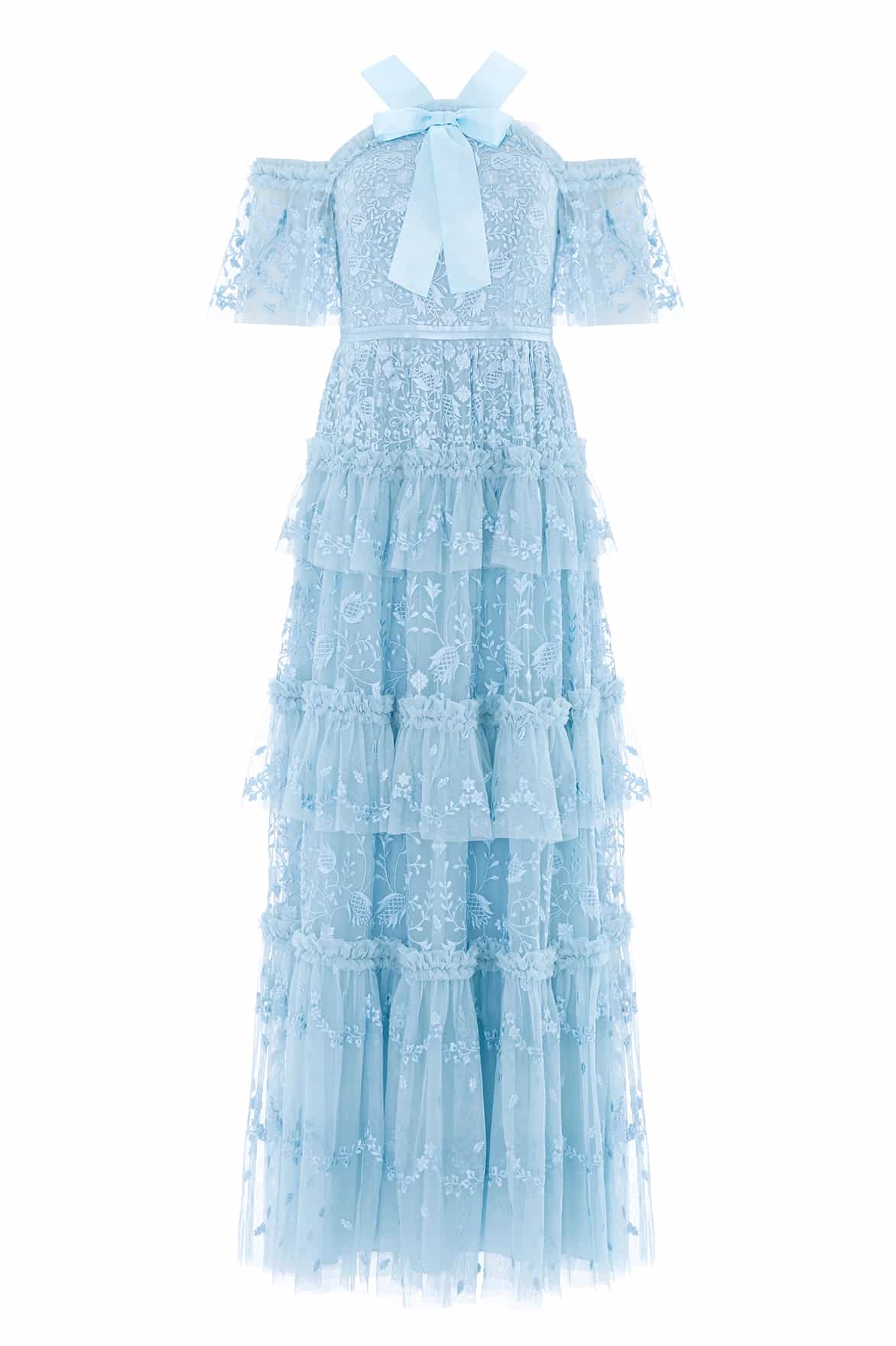 Needle & Thread Primrose Gown sukienka niebieska maxi