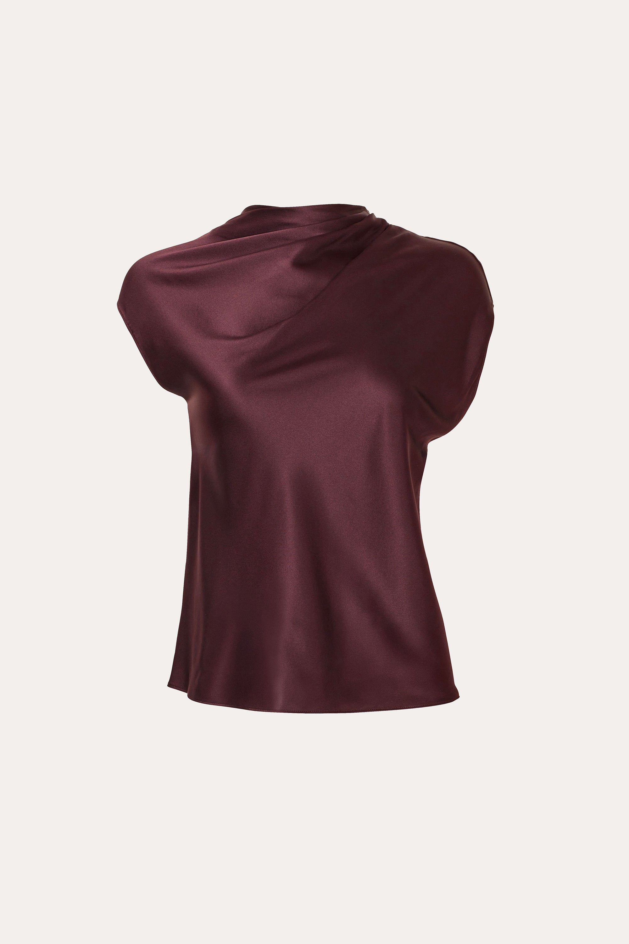 Elie Tahari Diane E2053506 bluzka satynowa oberżyna