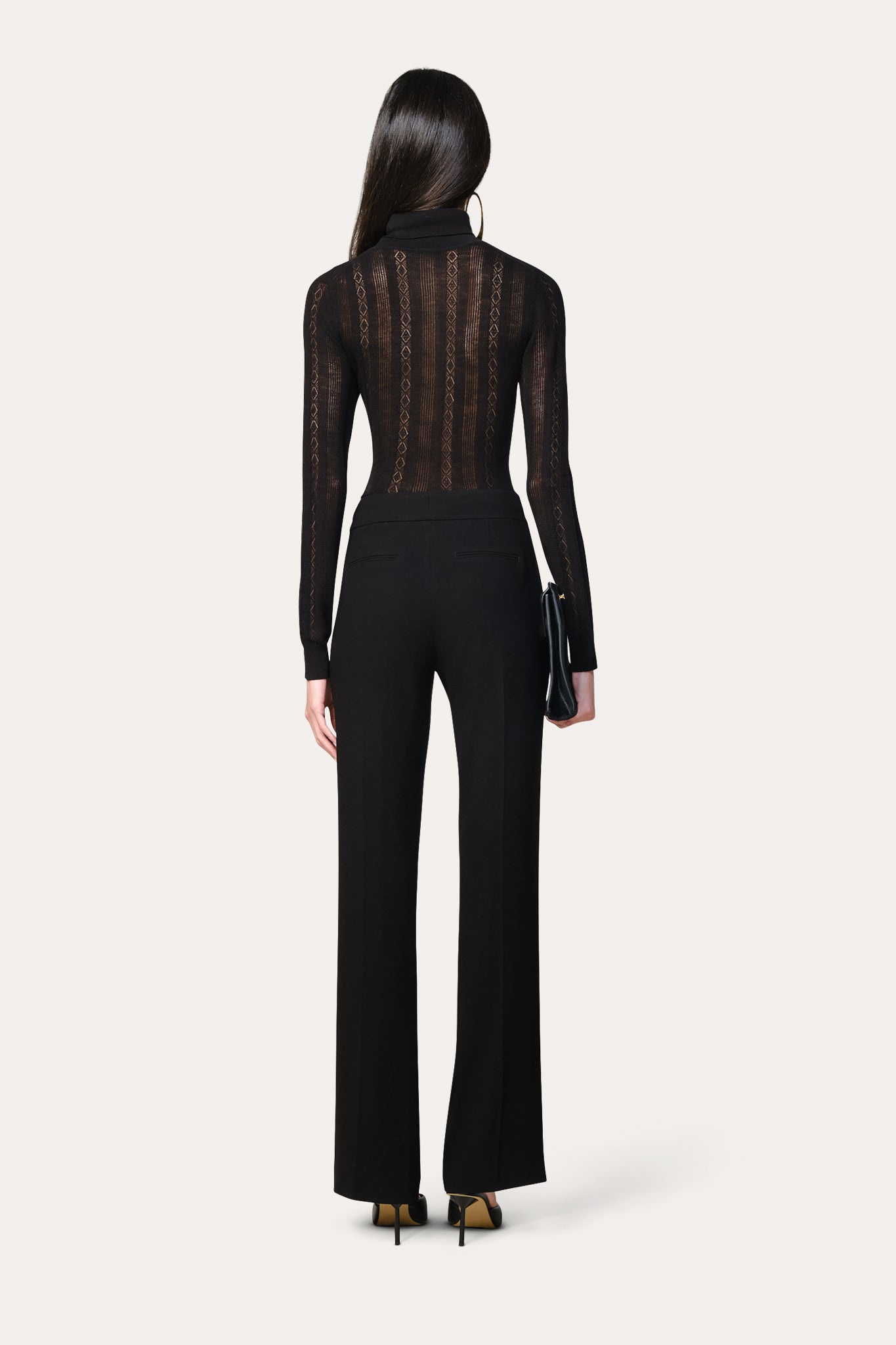 Elie Tahari Silk ED5YG505 Sweter golf czarny