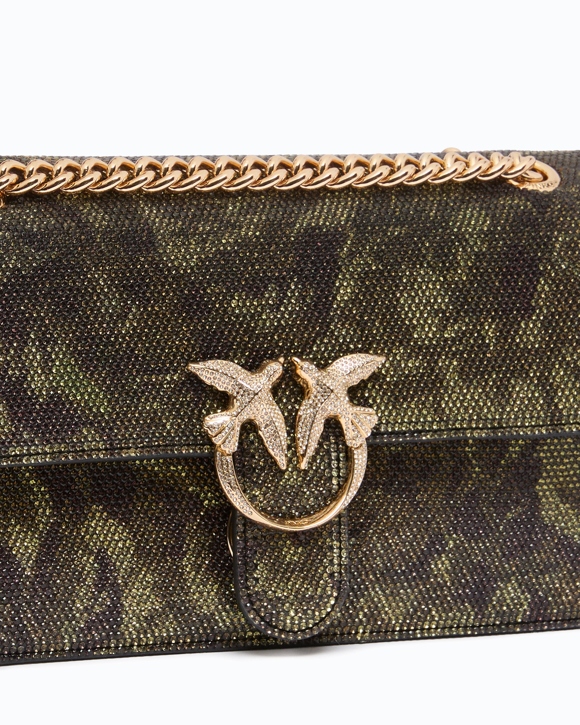 Pinko Mini Love Bag One Light torebka moro kryształki