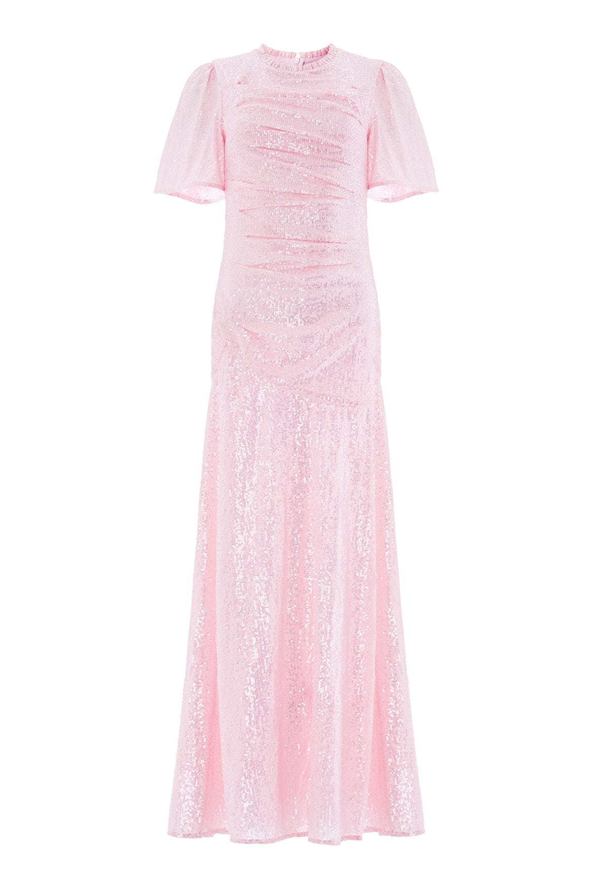 Needle & Thread Valentina Round Neck Gown suknia Pink cekiny