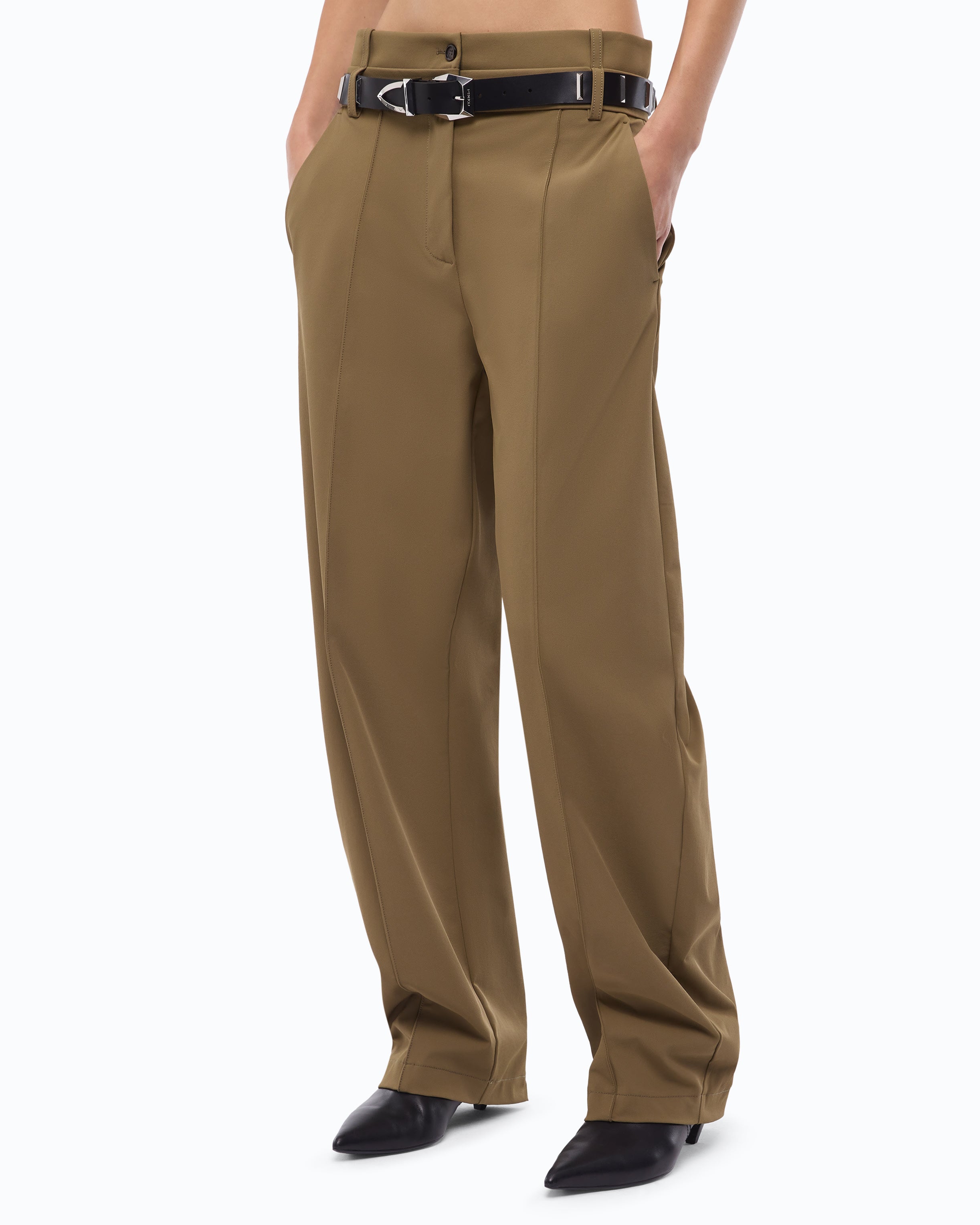Pinko Tignanello Pants spodnie barrel techniczne bokserka